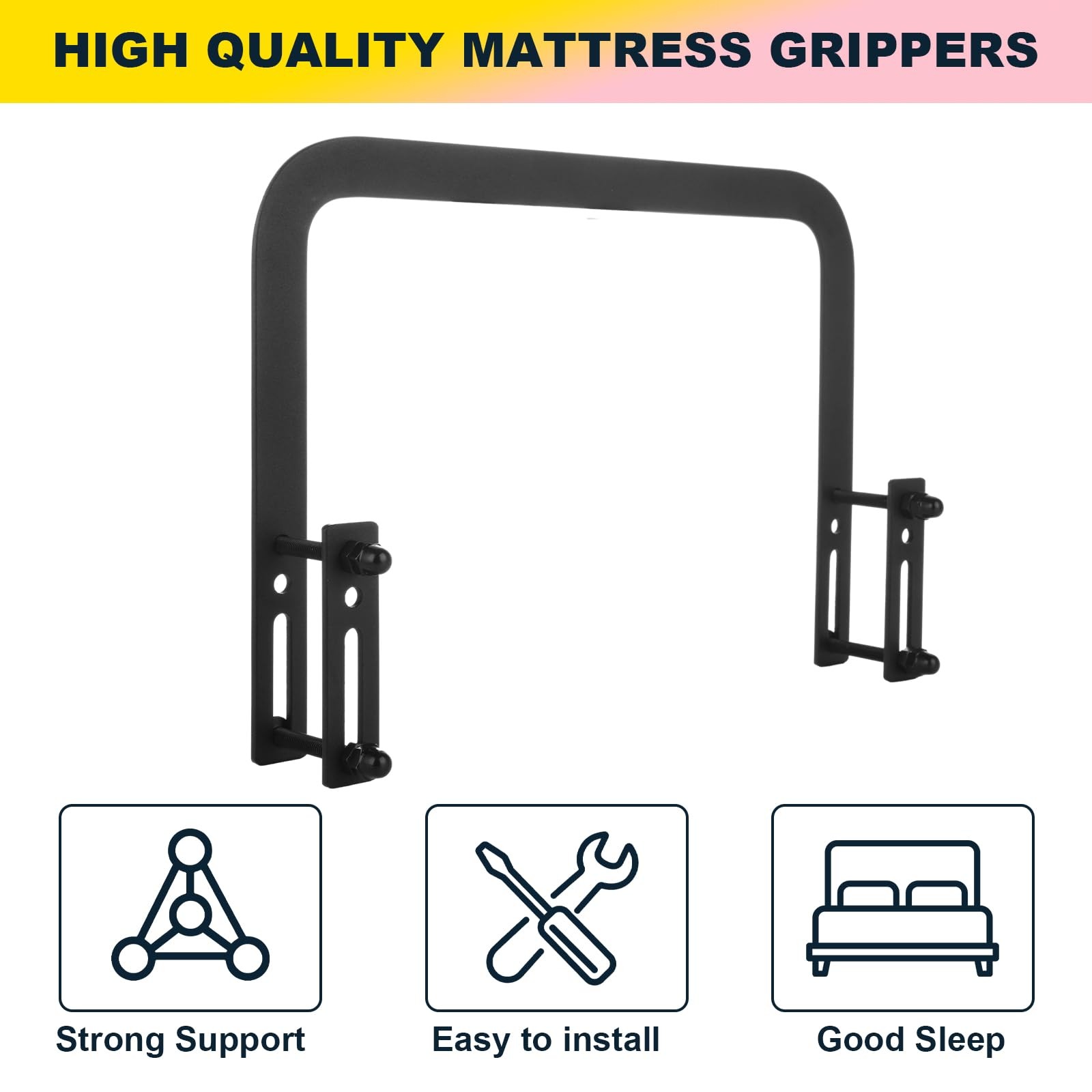 4PCS Metal Mattress Slide Stopper Mattress Retainer Bar for Adjustable Beds N…