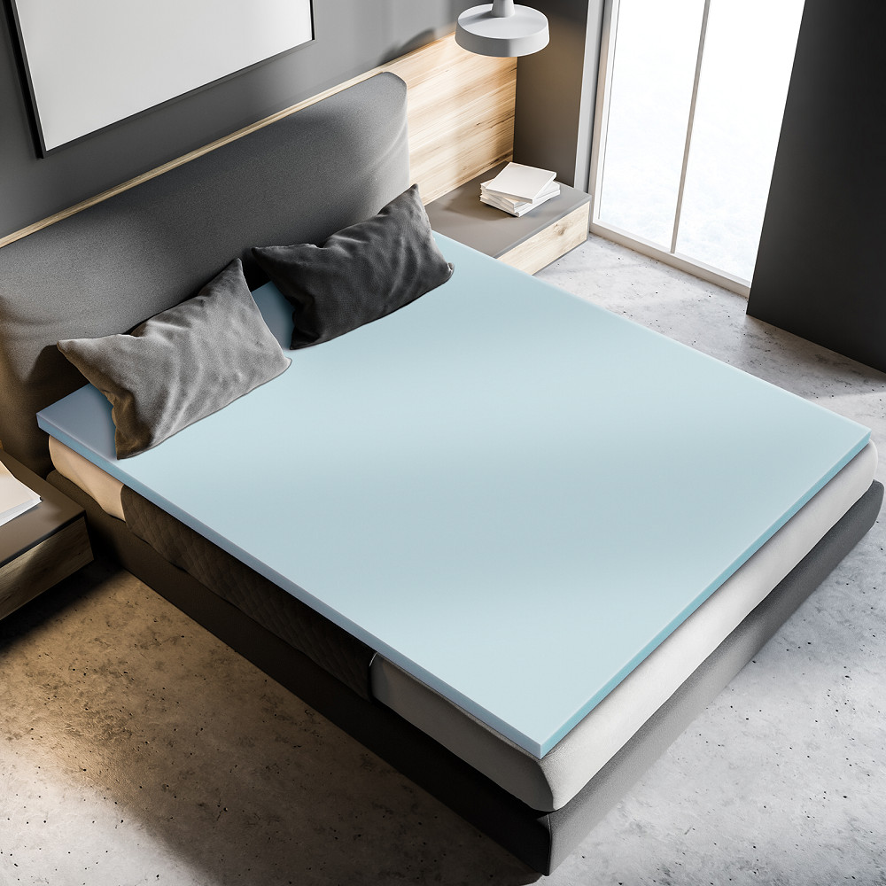 Twin Mattress Topper Memory Foam Topper w/ Cover Soft Bed Topper Pad Bed Sofa RV