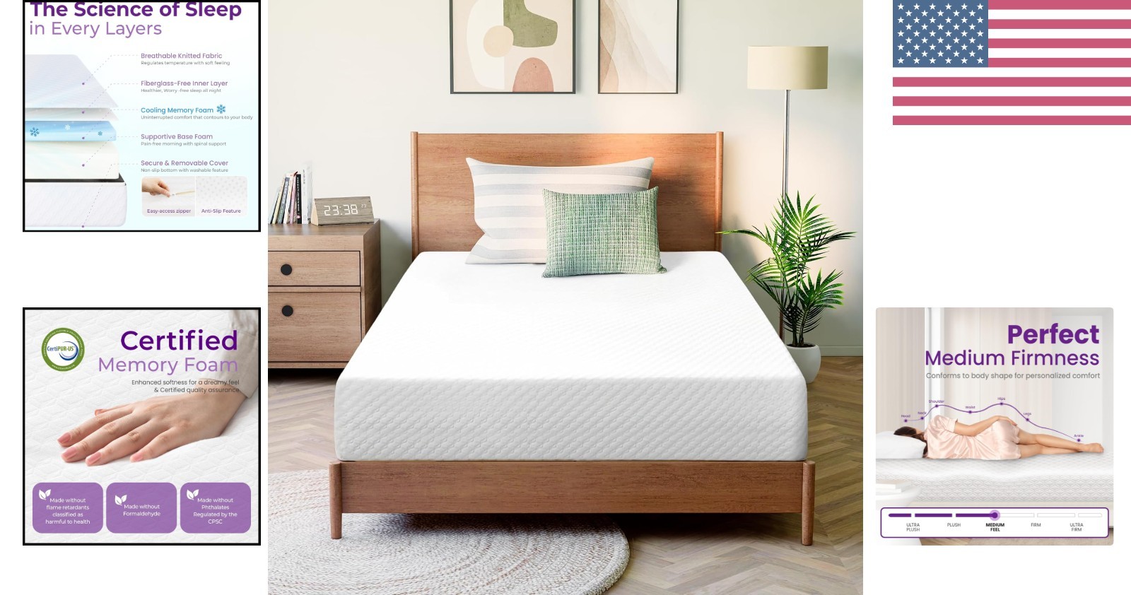 Twin Size 5 Inch Gel Memory Foam Mattress – Comfortable, Supportive, and Safe