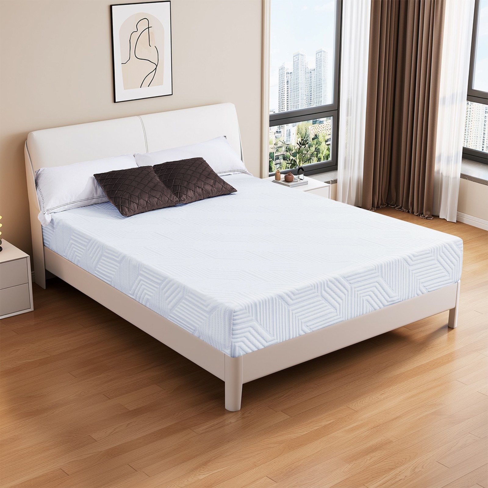 5″ 6″ Gel Memory Foam Mattress Medium Firm Twin Txl Full Queen Size Bed in a Box