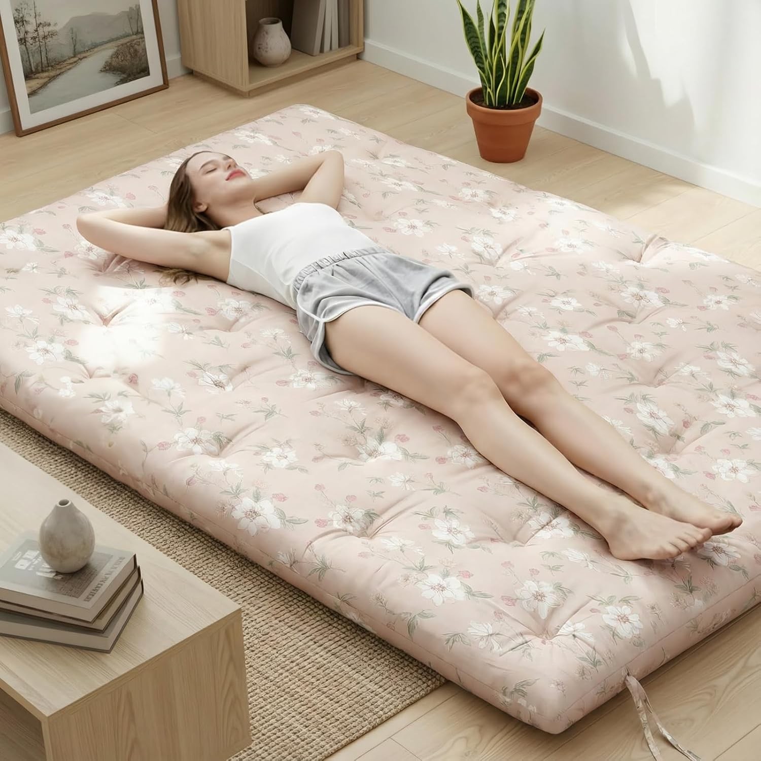 Water Resistant Japanese Futon Mattress Full Size 75″x54″ 2.5 Inch Thick