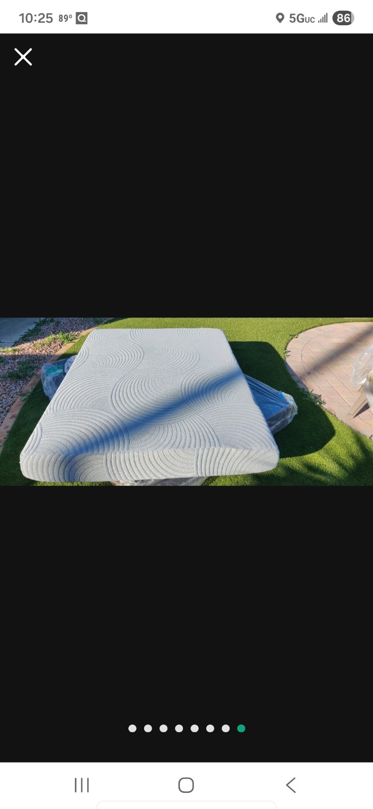 queen size mattress and box spring set, blue, used for 6 months, certipur