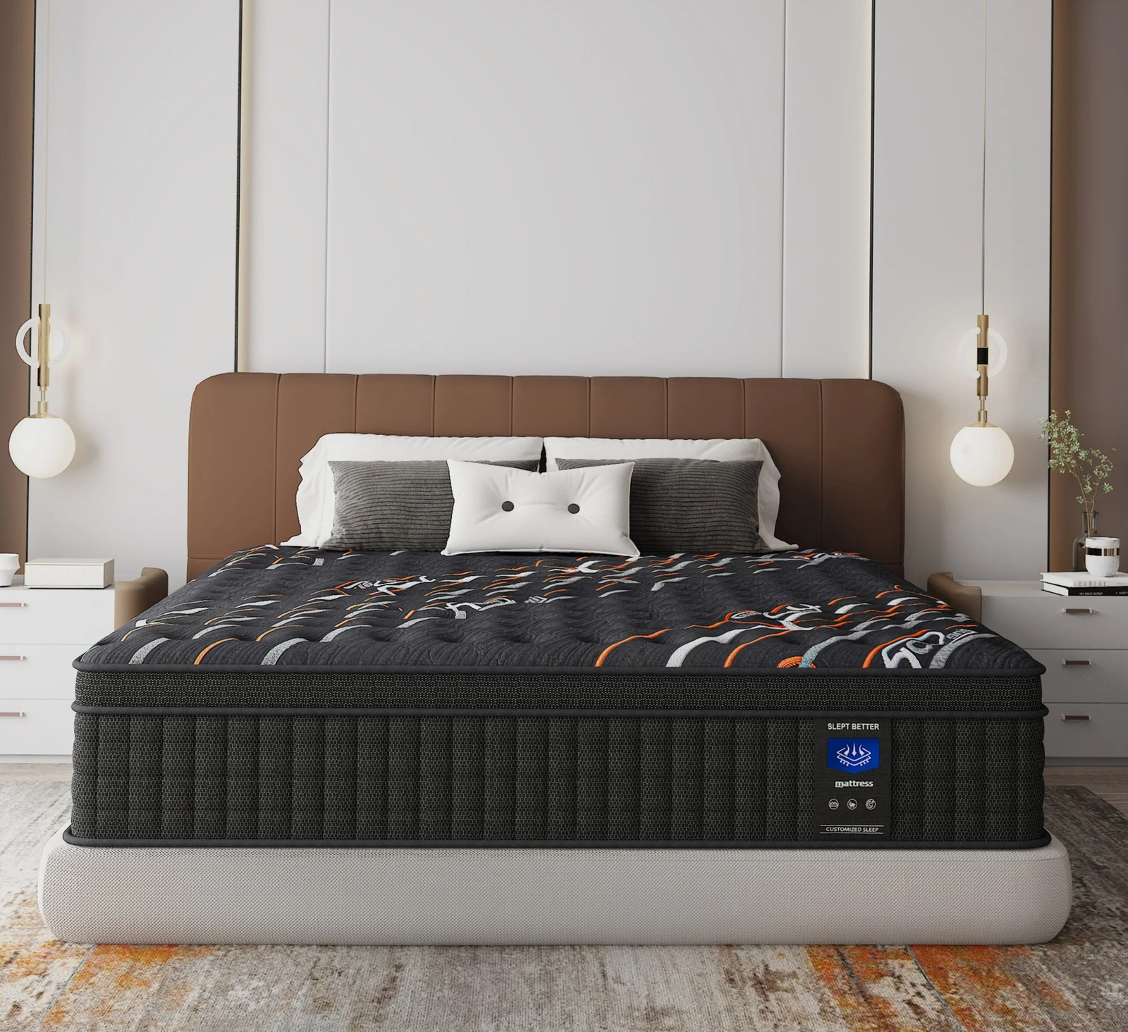 MRH Full 12 inch Euro Top Hybrid Mattress in a Box – Memory Foam & Individually