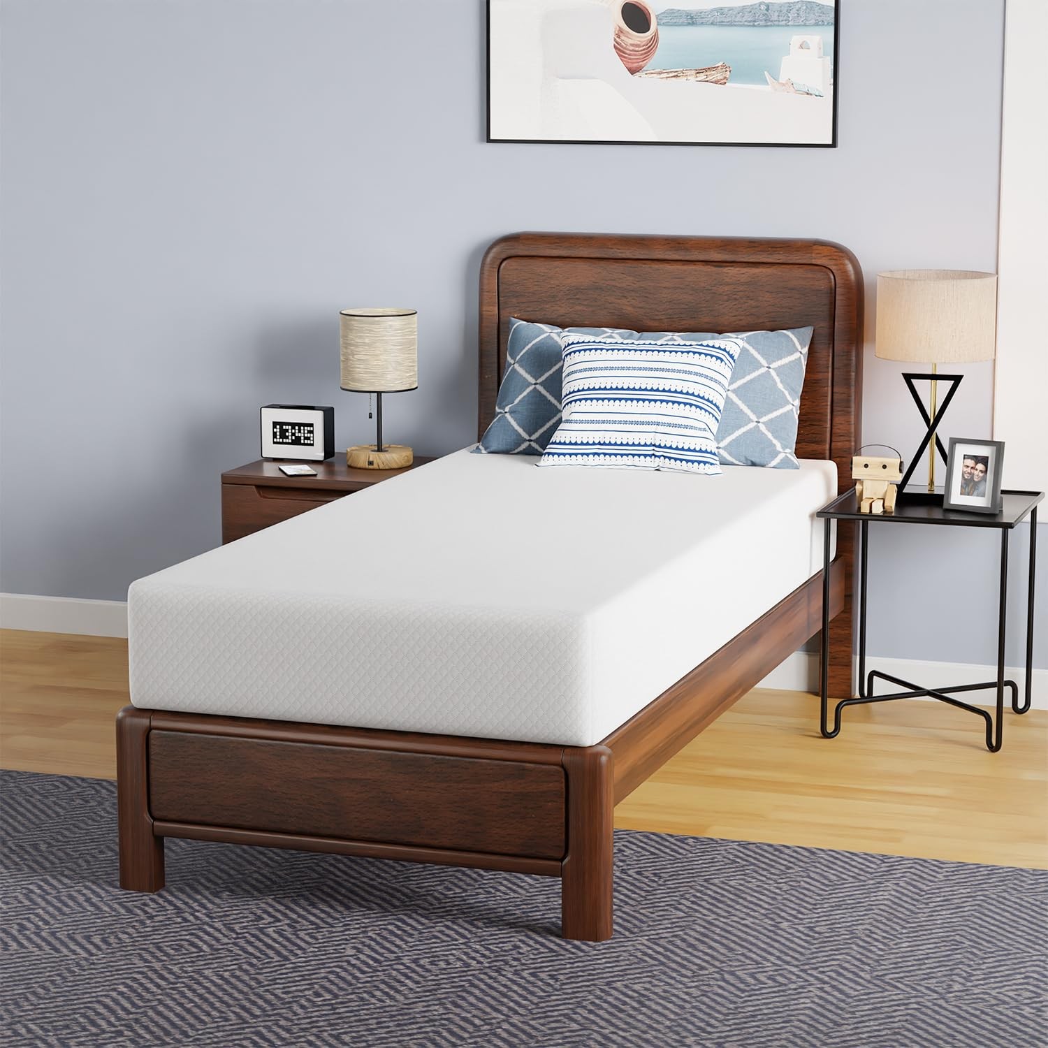 FDW | 10 Inch Twin Mattress | Medium Firm | Gel Memory Foam Mattress | White …