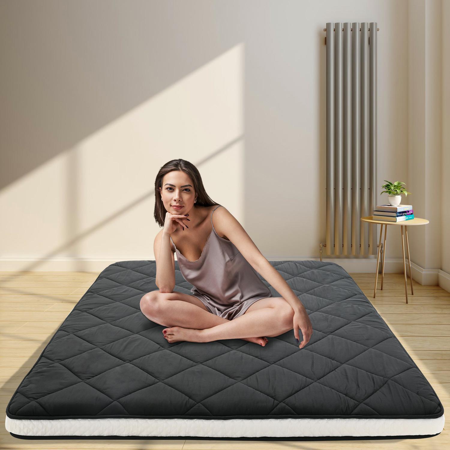 4″ Fold Sleep Floor Mat Single Bed Memory Foam Topper Camping Guest Mattress
