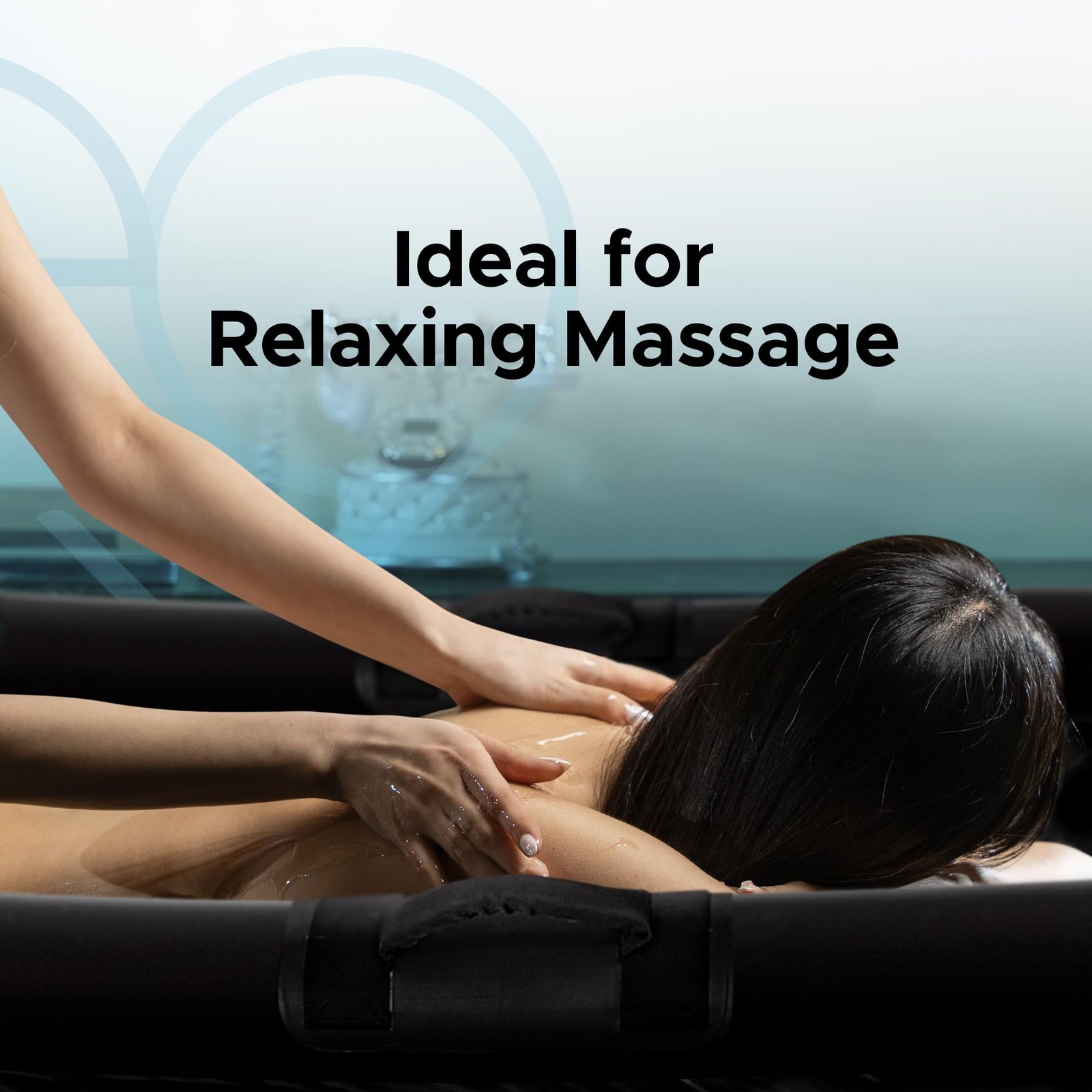 Inflatable Massage Self-inflating (No Handles), White With Black Borders