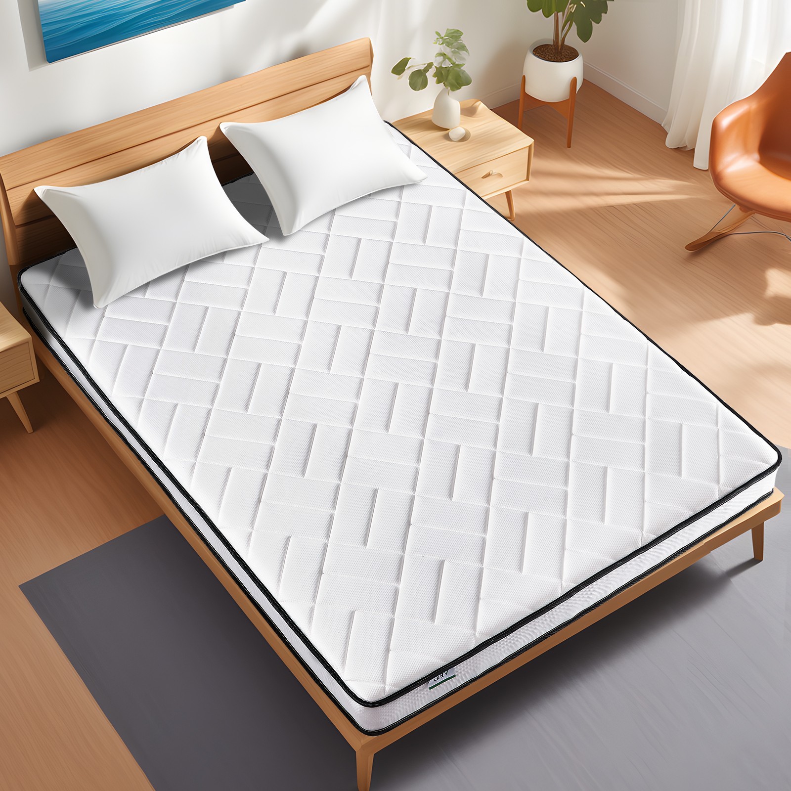 6″ Gel Memory Foam Spring Hybrid Mattress Twin Full Queen King Size Bed In A Box