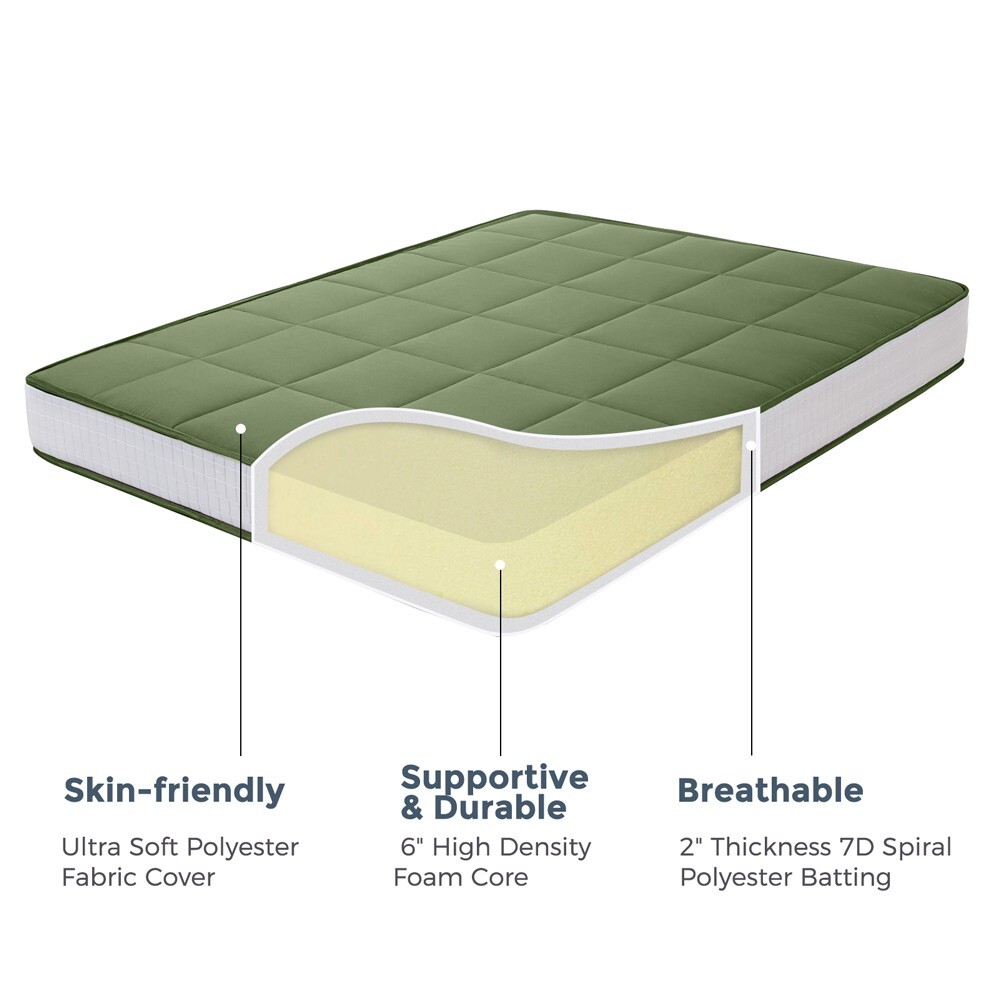 6″ Thick Japanese Foldable Futon Mattress Topper Floor Mattress Pad Guest Bed