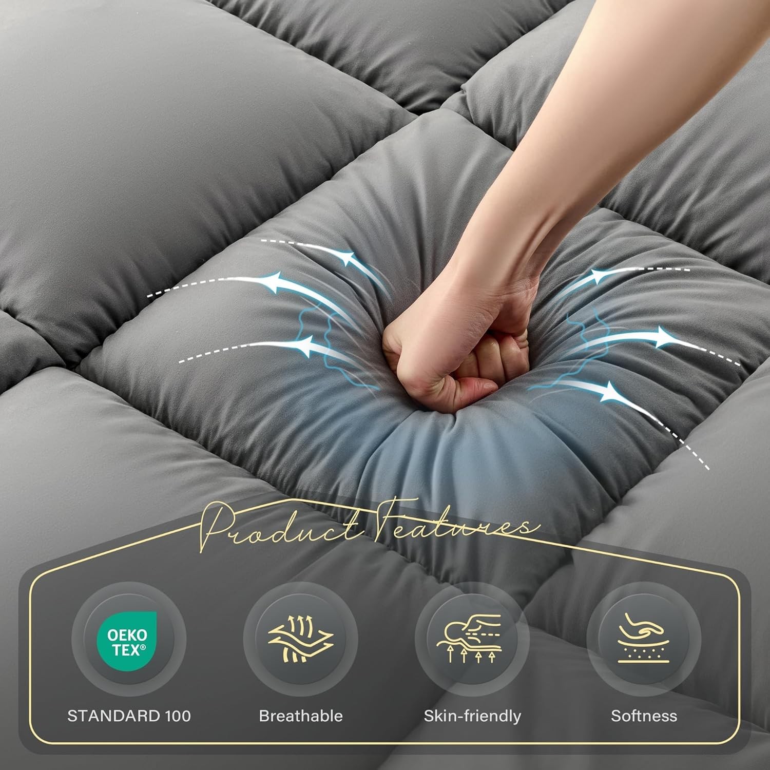 Queen Japanese Floor Mattress – Foldable Futon with Memory Foam Comfort