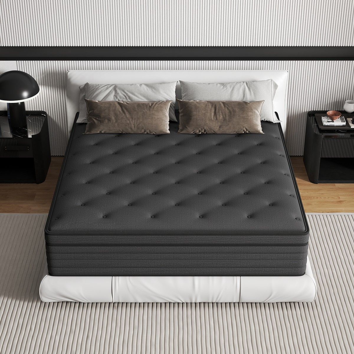 12/14 Inch Memory Foam Hybrid Mattress Pocket Spring Full Queen King in A Box