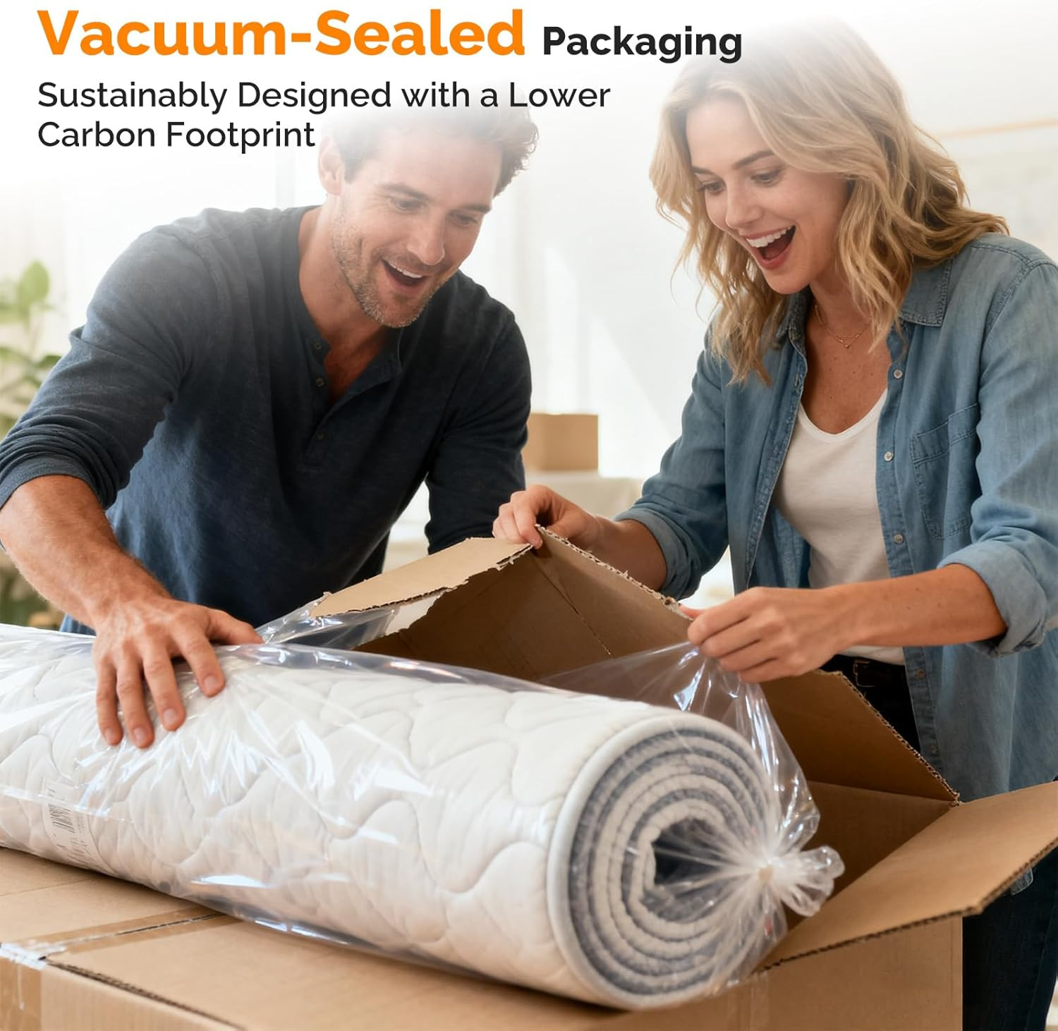 VINGLI 12 Inch Queen Hybrid Memory Foam Mattress in a Box,Individually Wrapped C