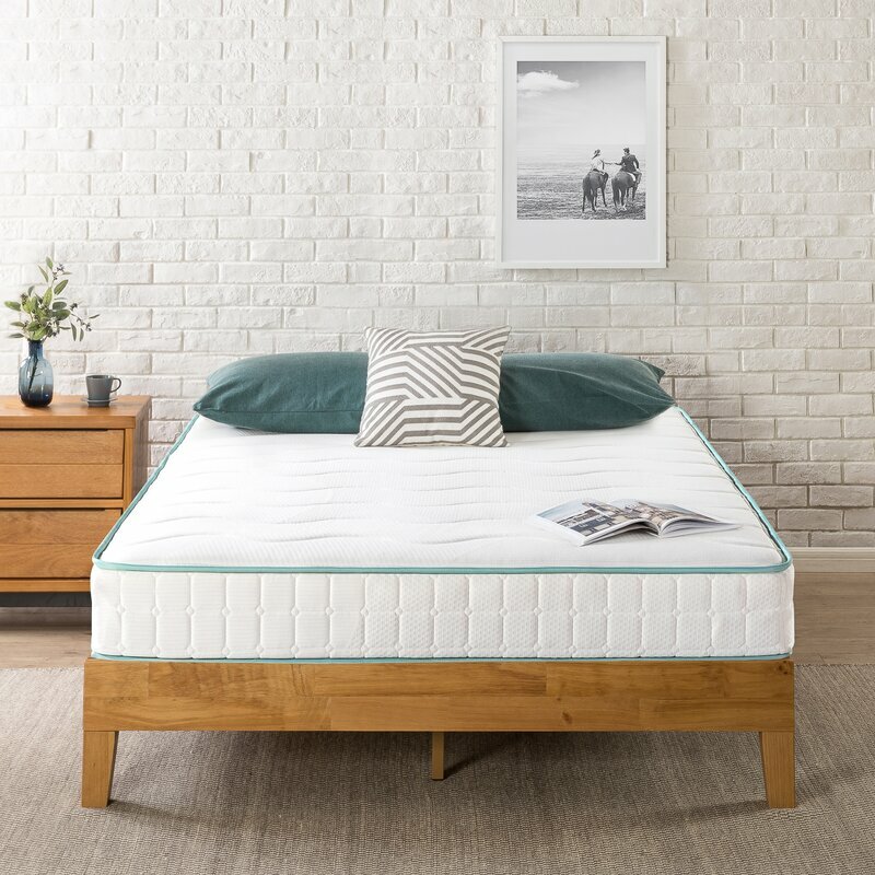 Twin Size Medium 8″ Inch Innerspring Mattress HD Foam Steel Coils Edge Support