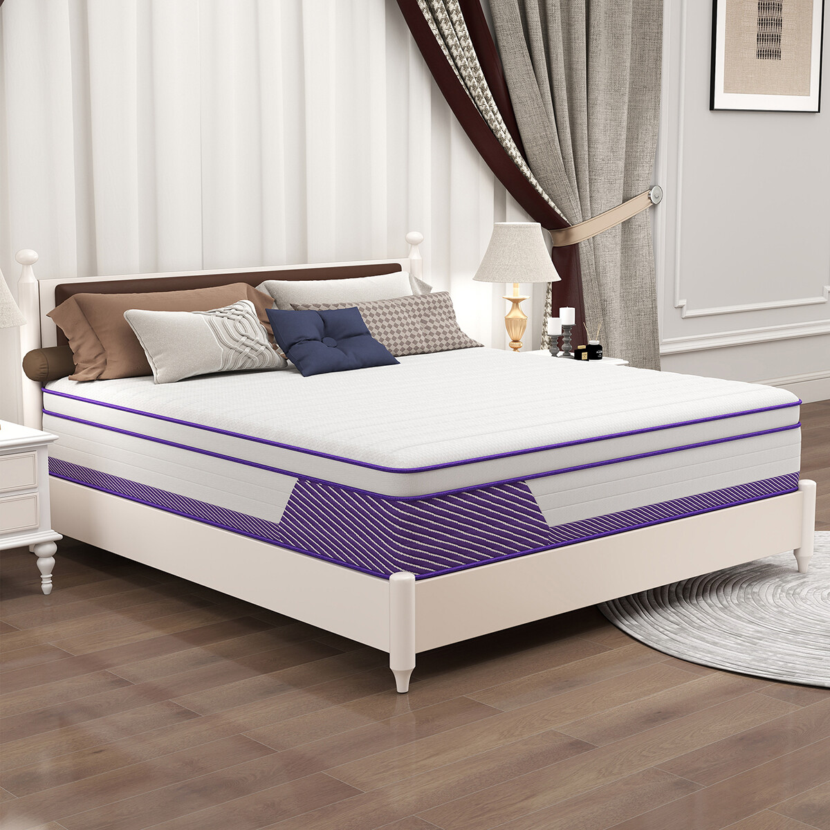 12/14 Inch Mattress Memory Foam InnerSpring Twin Full Queen King Size In A Box