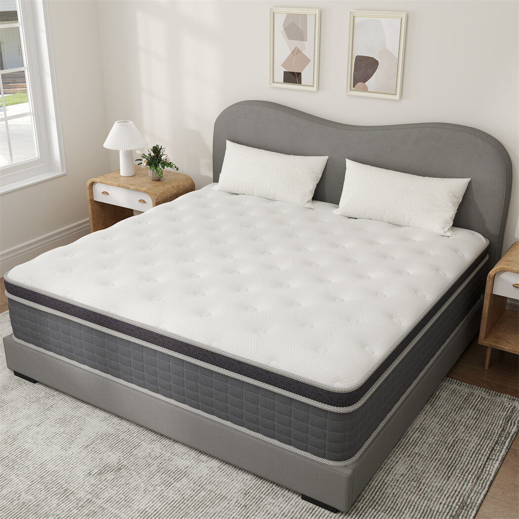 14″12″10″ Memory Foam Spring Hybrid Mattress In A Box Twin Full Queen King Size