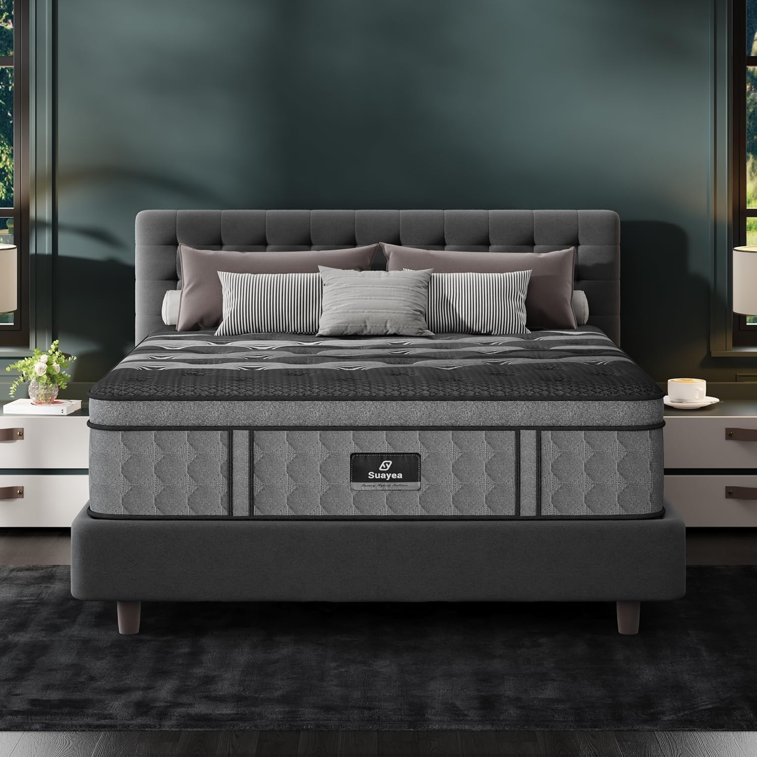 King Size Mattress (High-End Upgraded) Hotel-Level Luxury 16 Inch Hybrid King Ma