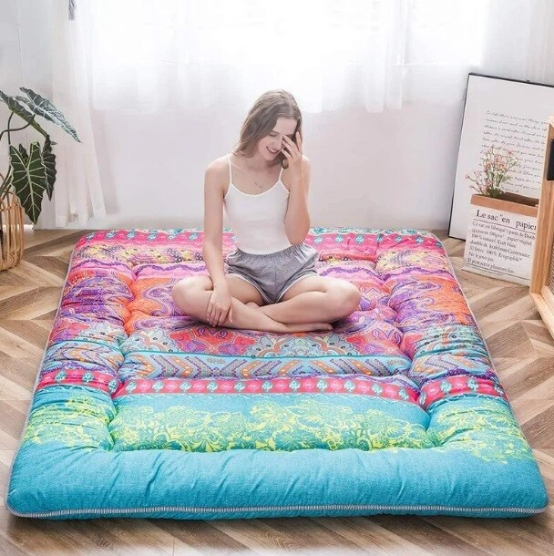 Japanese Floor Queen Mattress Mat Foam Futon Bed Retro Vintage Play Gift Kid Car