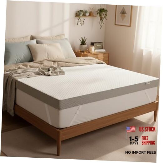 3 Inch Gel Memory Foam Mattress Topper Size (60 x 80 Queen White (3 Inch)