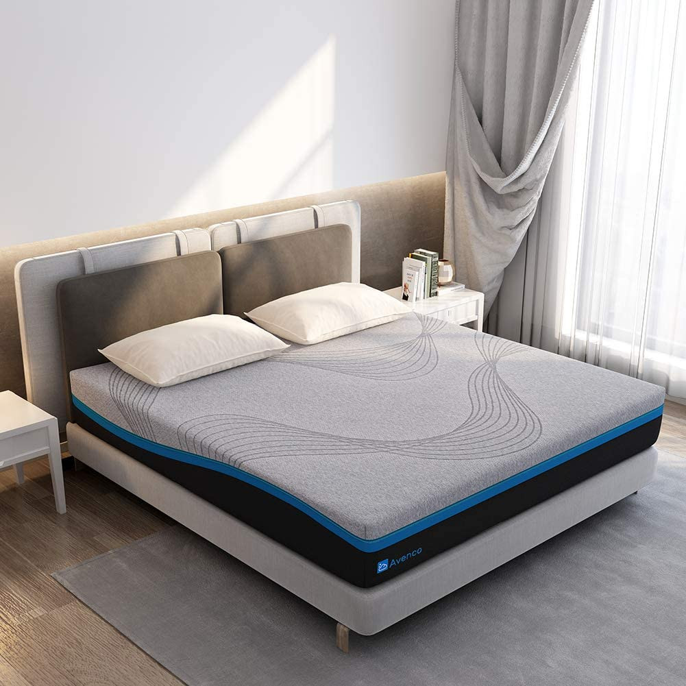Twin Mattress, Avenco Grey Twin Memory Foam Mattress, 10″ Twin Size CertiPUR-US