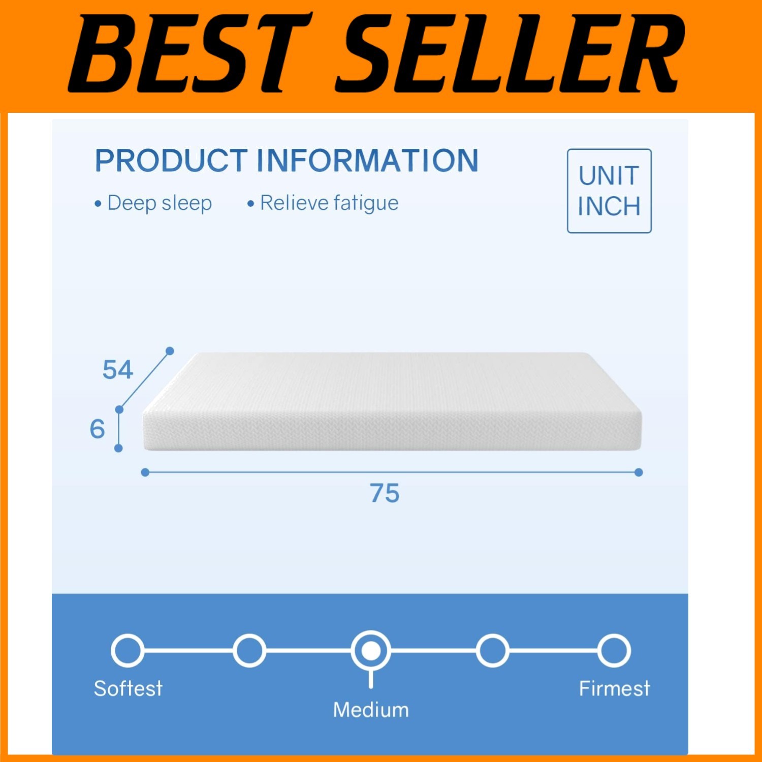 Green Tea Gel Memory Foam Mattress – Full Size, Medium-Firm