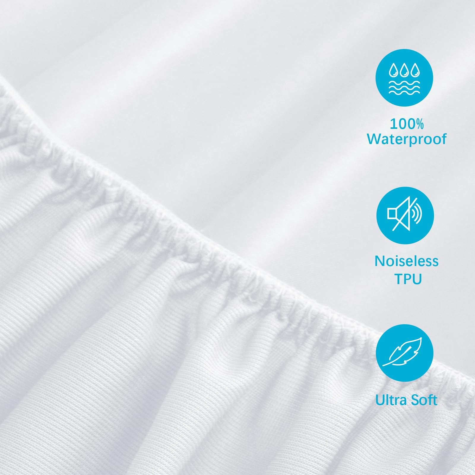 2 Pack Twin Mattress Protector 38″ x 75″, White