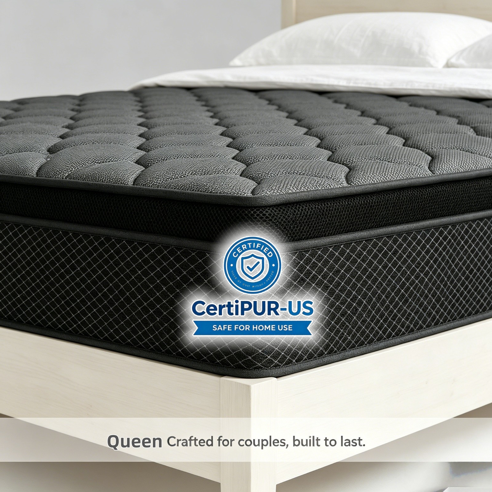14 inch Gel Memory Foam Mattress Hybrid Pocket Spring Queen Rolled Bed In A Box
