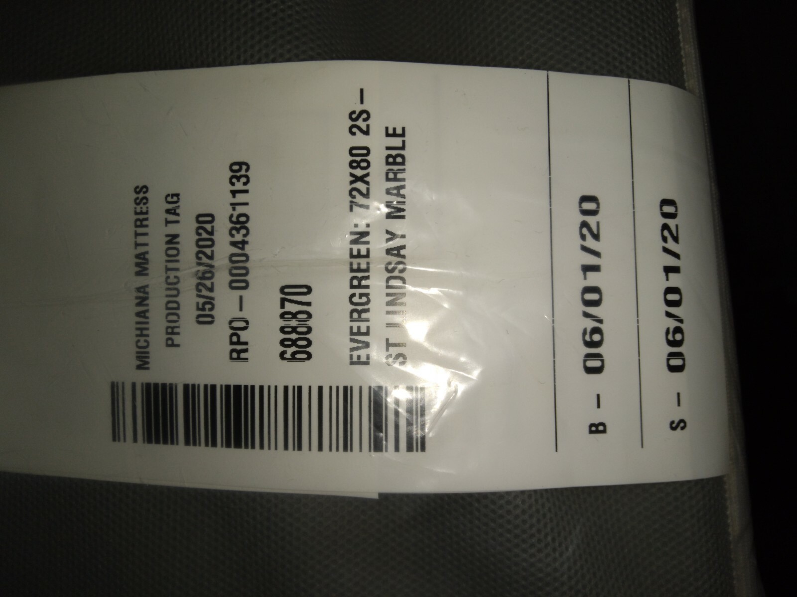 2020 Custom 72×80 King/ Queen Mattress