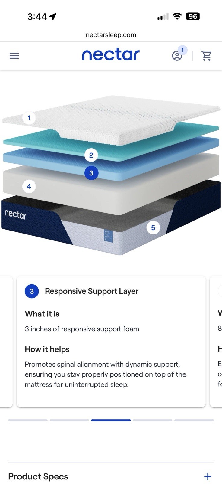 Nectar Premier Memory Foam Mattress California King 13″ Cooling Medium Firm
