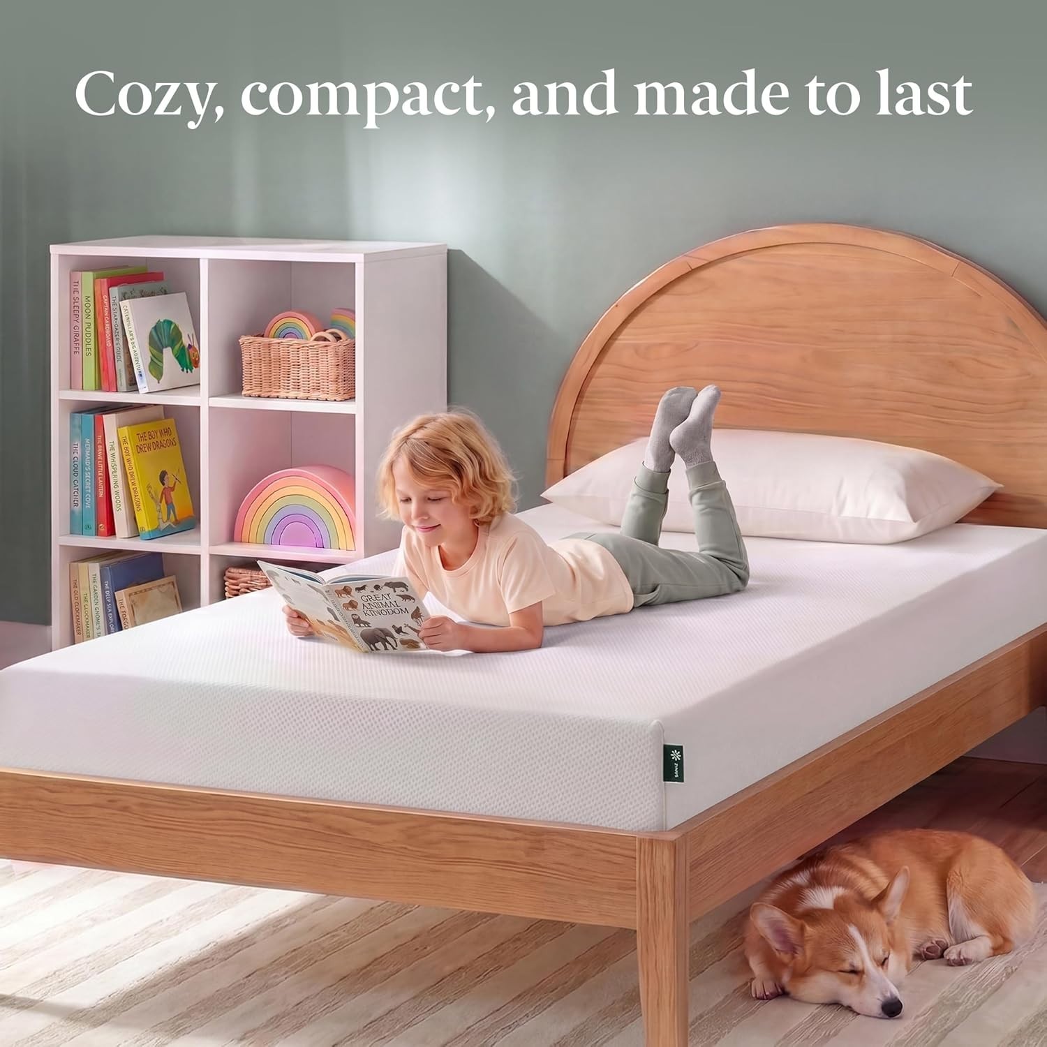 6 Inch Twin Green Tea Memory Foam Mattress [New Version], Fiberglass Free, Me…