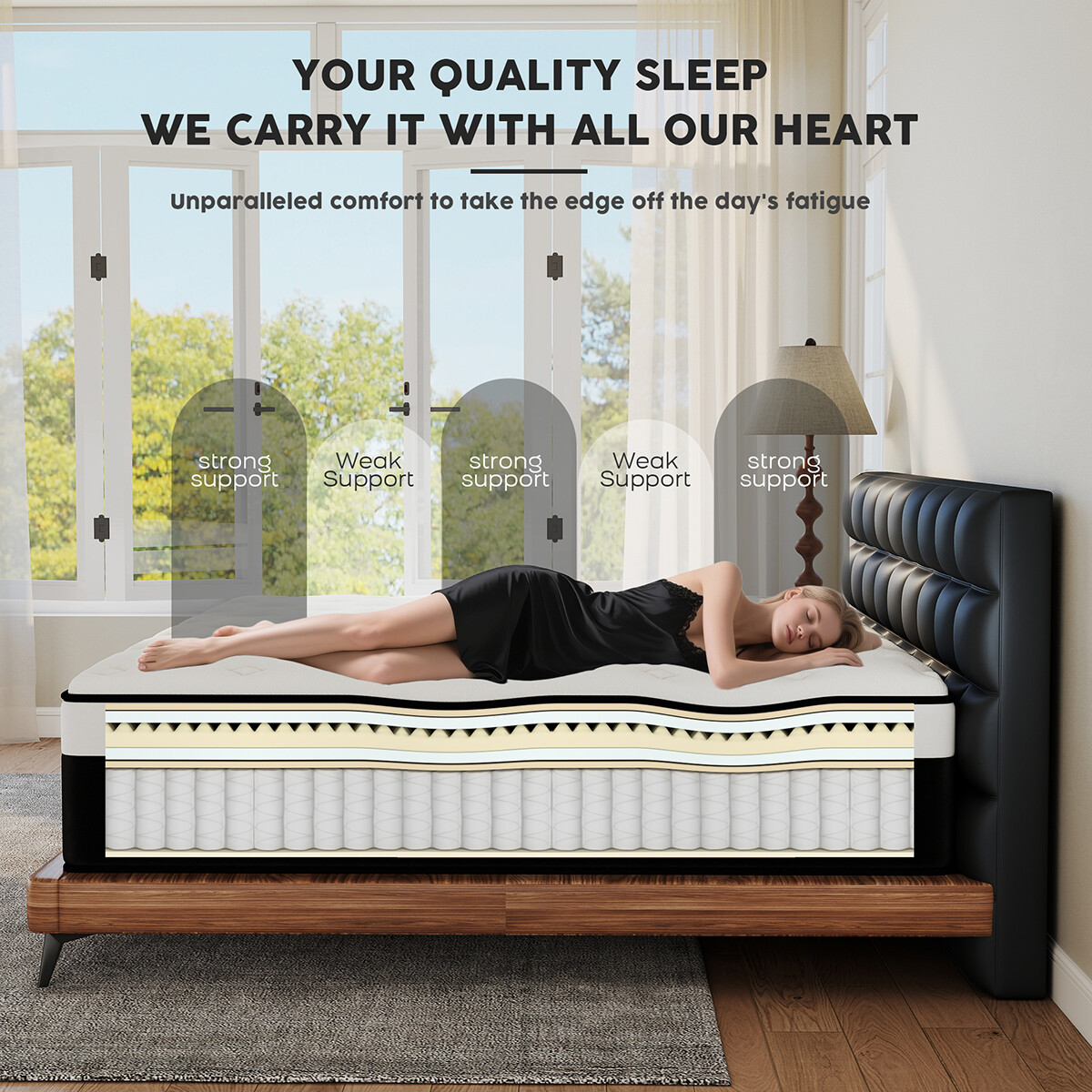 12/14 Inch Luxury Memory Foam Mattress Twin Full Double Queen King Size in a box