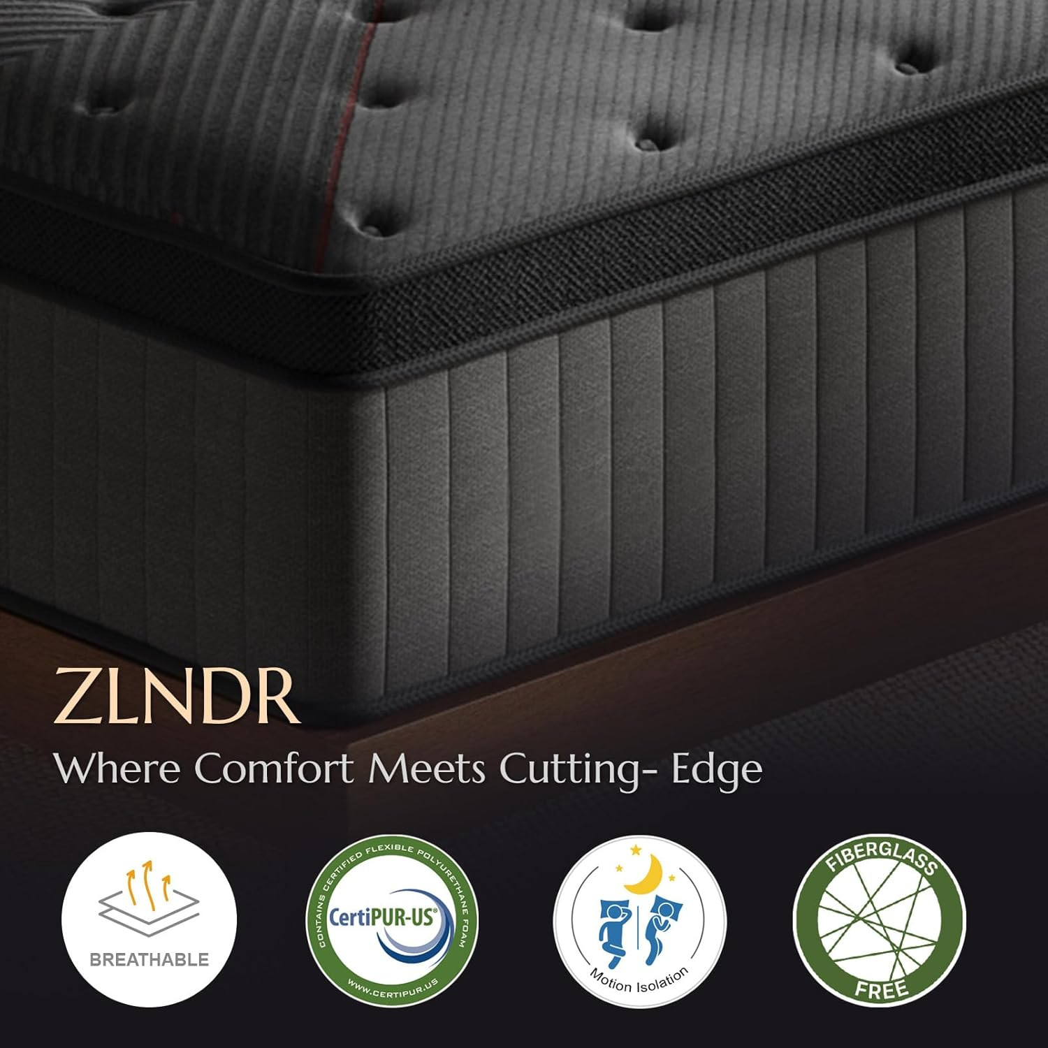Queen Mattress 10 Inch, Dual Cooling Hybrid Mattress with Cooling Gel Foam