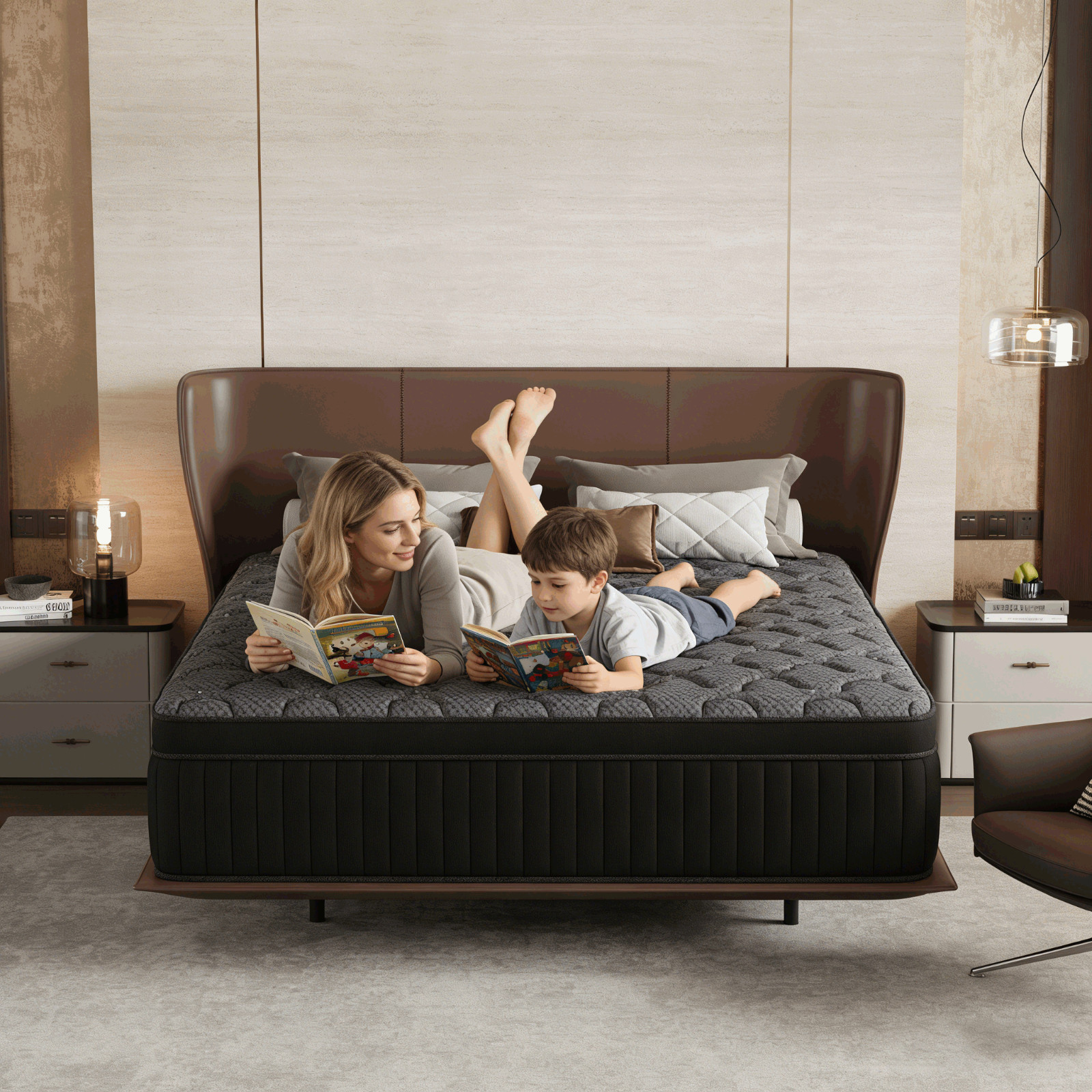 Full Hybrid Mattress in a Box 10/ 12/14 Inch Cooling Gel Memory Foam Medium Firm