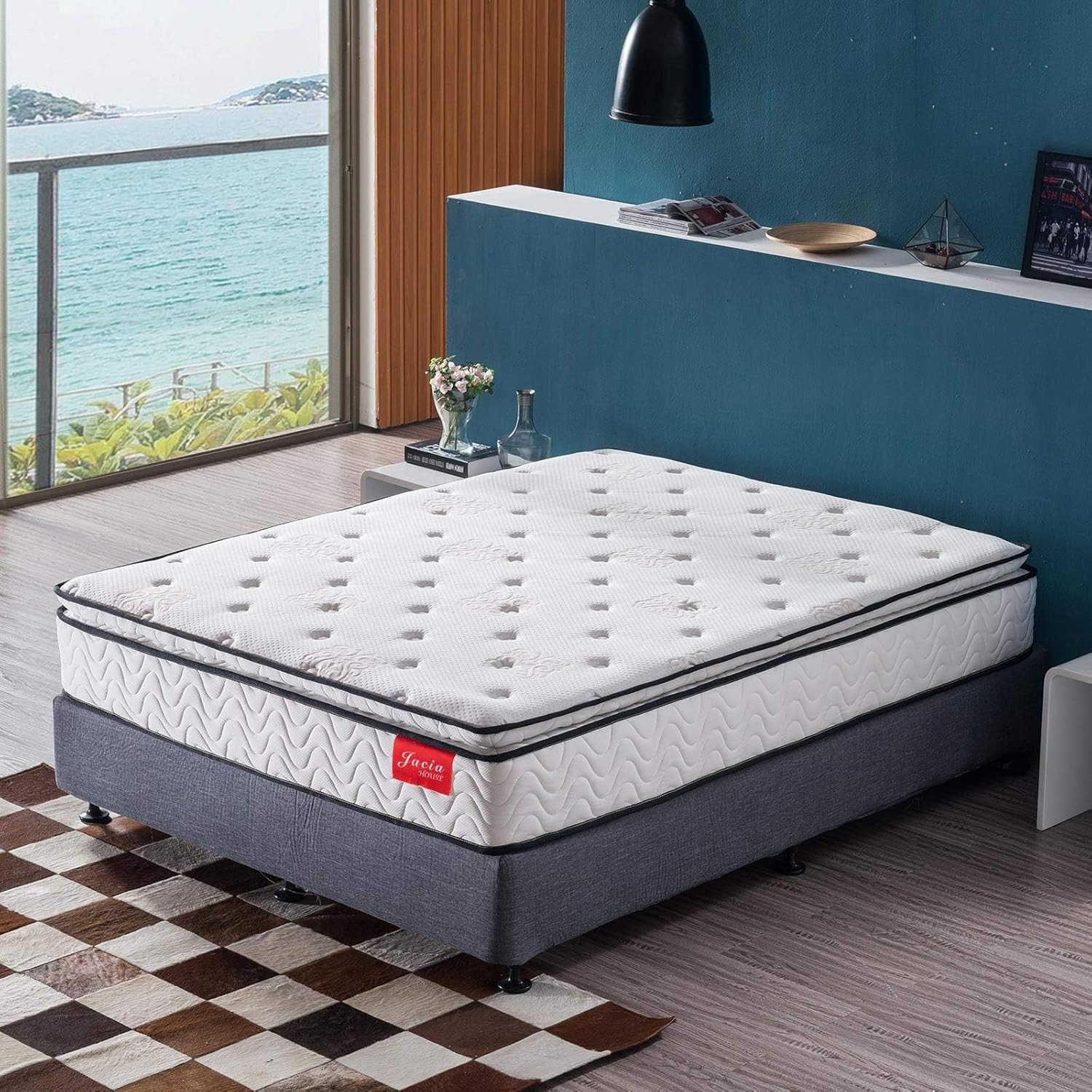 Full Mattress 11.4 Inch Memory Foam Innerspring Independently Encased Coil Hybri