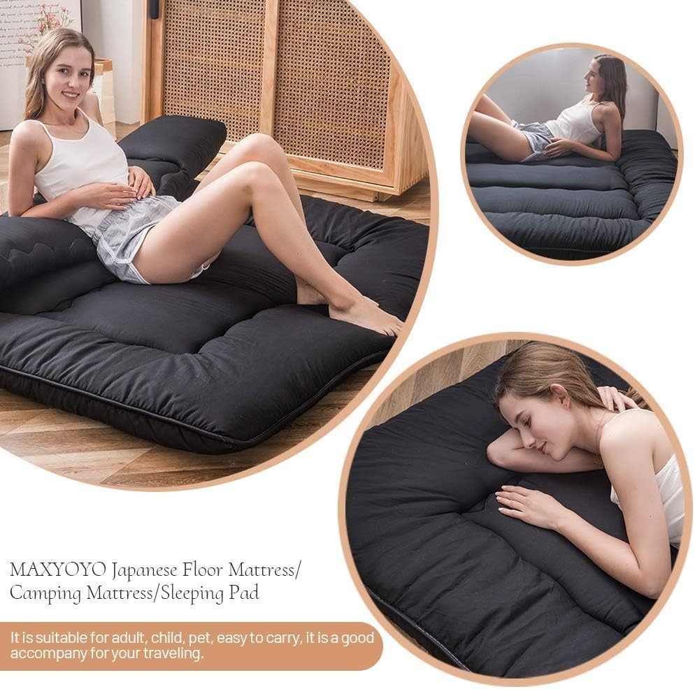 Tatami Style Futon Mattress, 4-Inch Thick & Portable – Perfect for Sleepovers