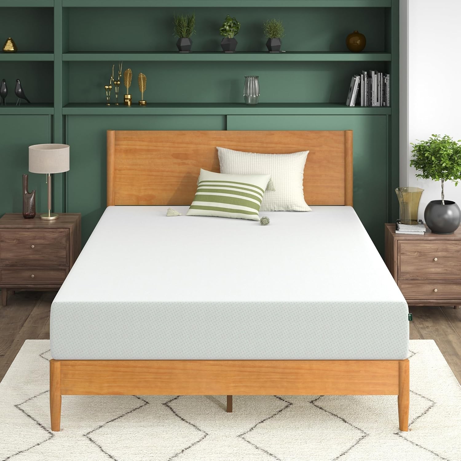 5 Inch Twin Green Tea Memory Foam Mattress [New Version] Fiberglass Free Medium