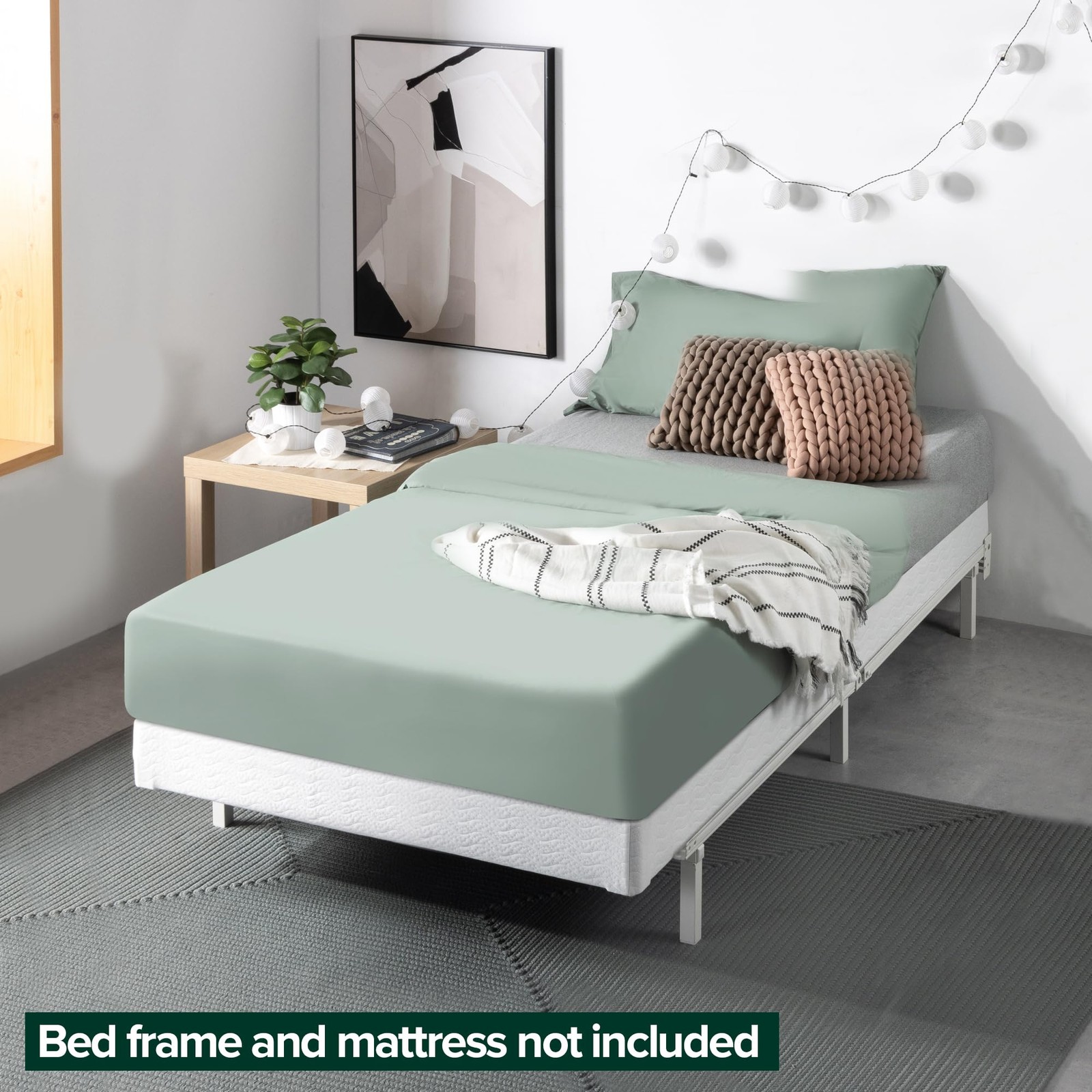ZINUS 5 Inch Twin Metal Smart Box Spring with Quick Assembly, Twin, Grey