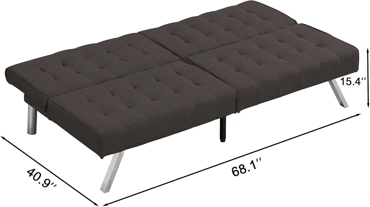 Fabric Convertible Folding Futon Sofa Bed,Upholstered Sleeper