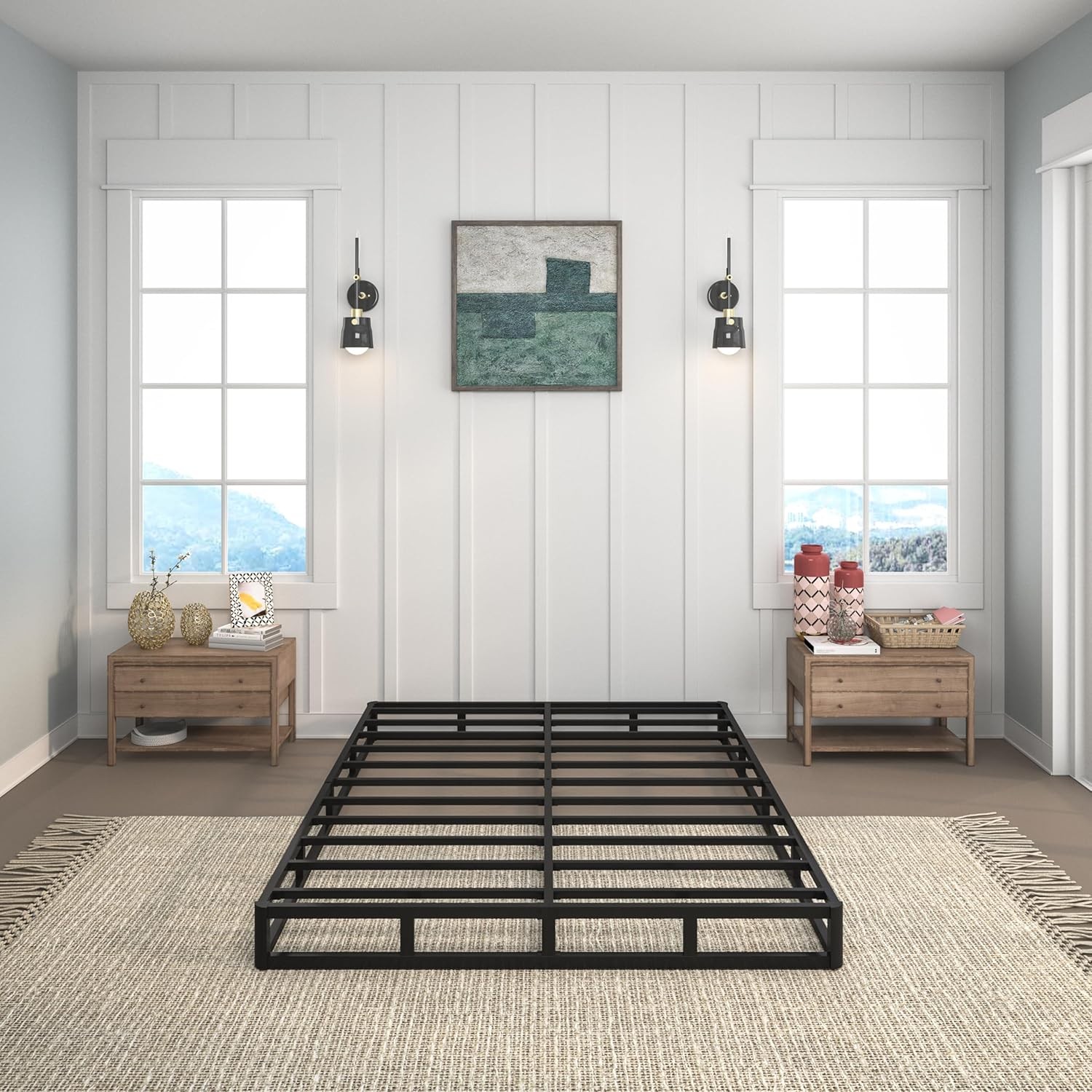 7 Inch Box Spring for Queen Bed, Heavy Duty Metal Mattress, 3000 lbs Capacity