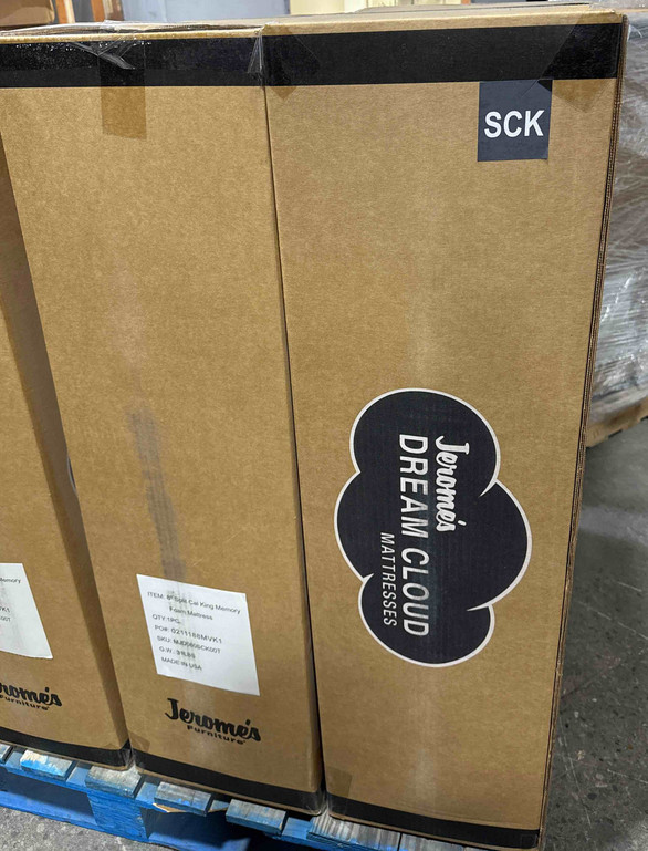 Jeromes 8” split California king dream cloud memory foam mattress 1 mattress