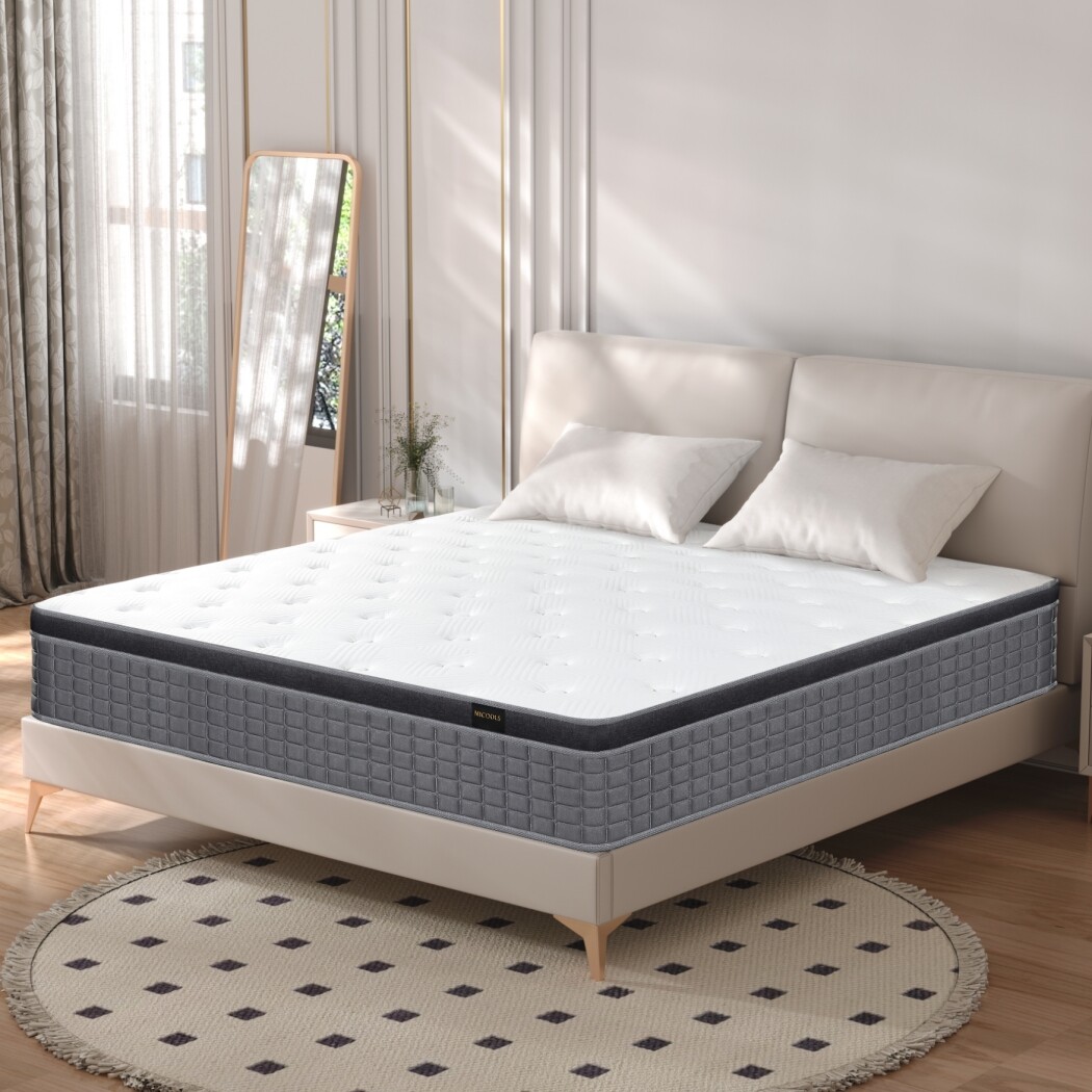 12/14 Inch Mattress in A Box,Pocket Innerspring Hybrid Foam Twin Full Queen King