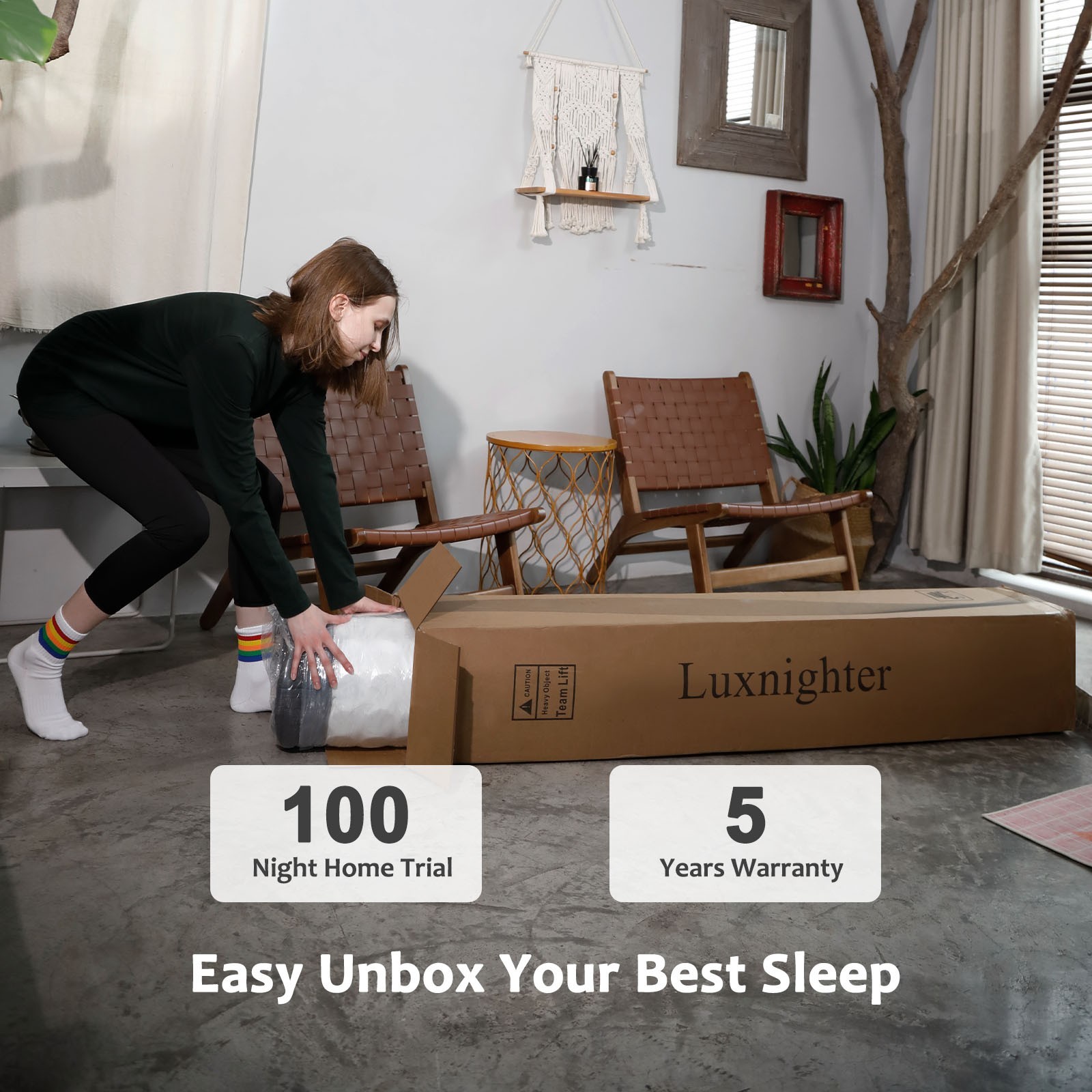 Cooling Matress with Memory Foam & Individual Pocket Springs for Pressure Relief