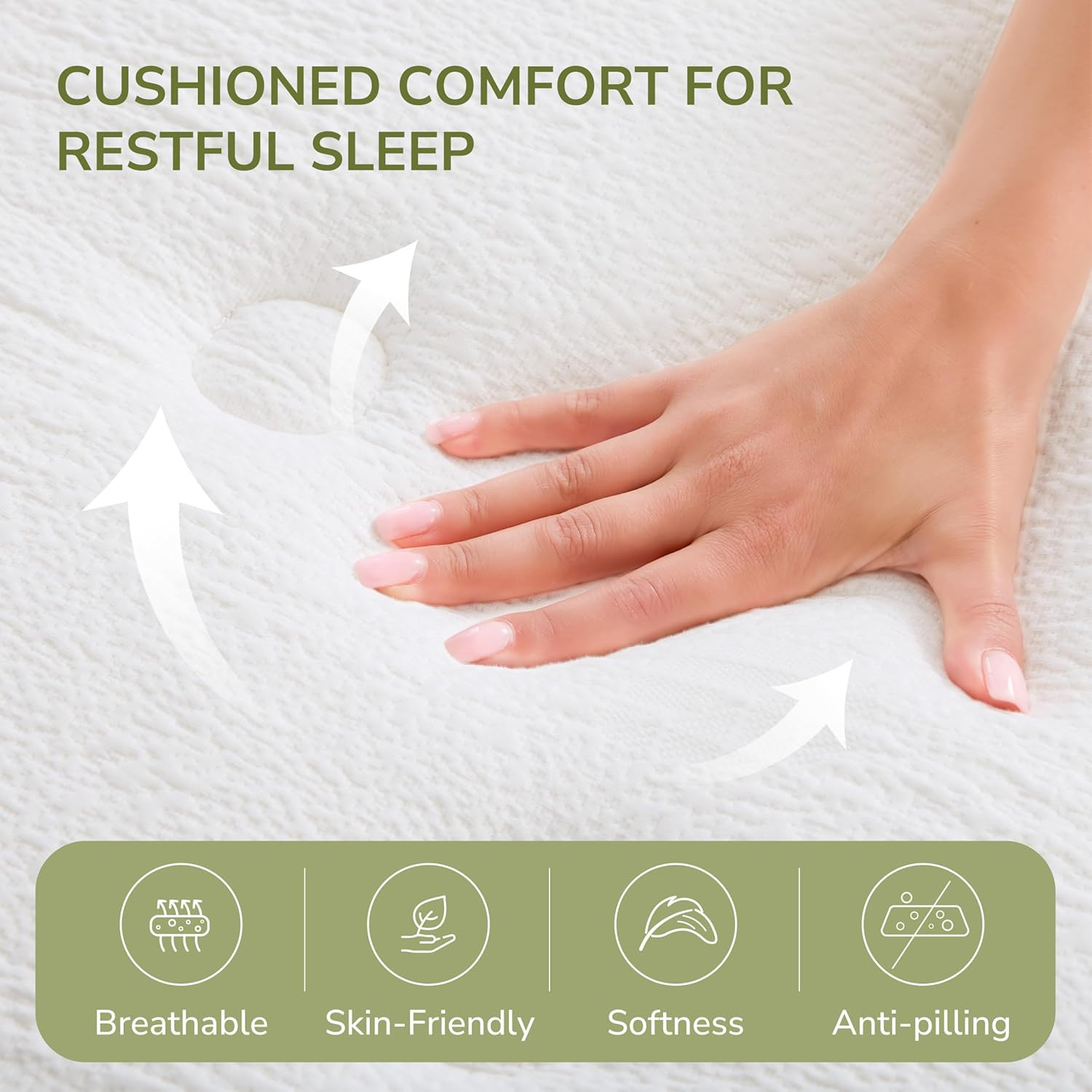 12″ Queen Hybrid Mattress Medium Firm Memory Foam Pocket Springs