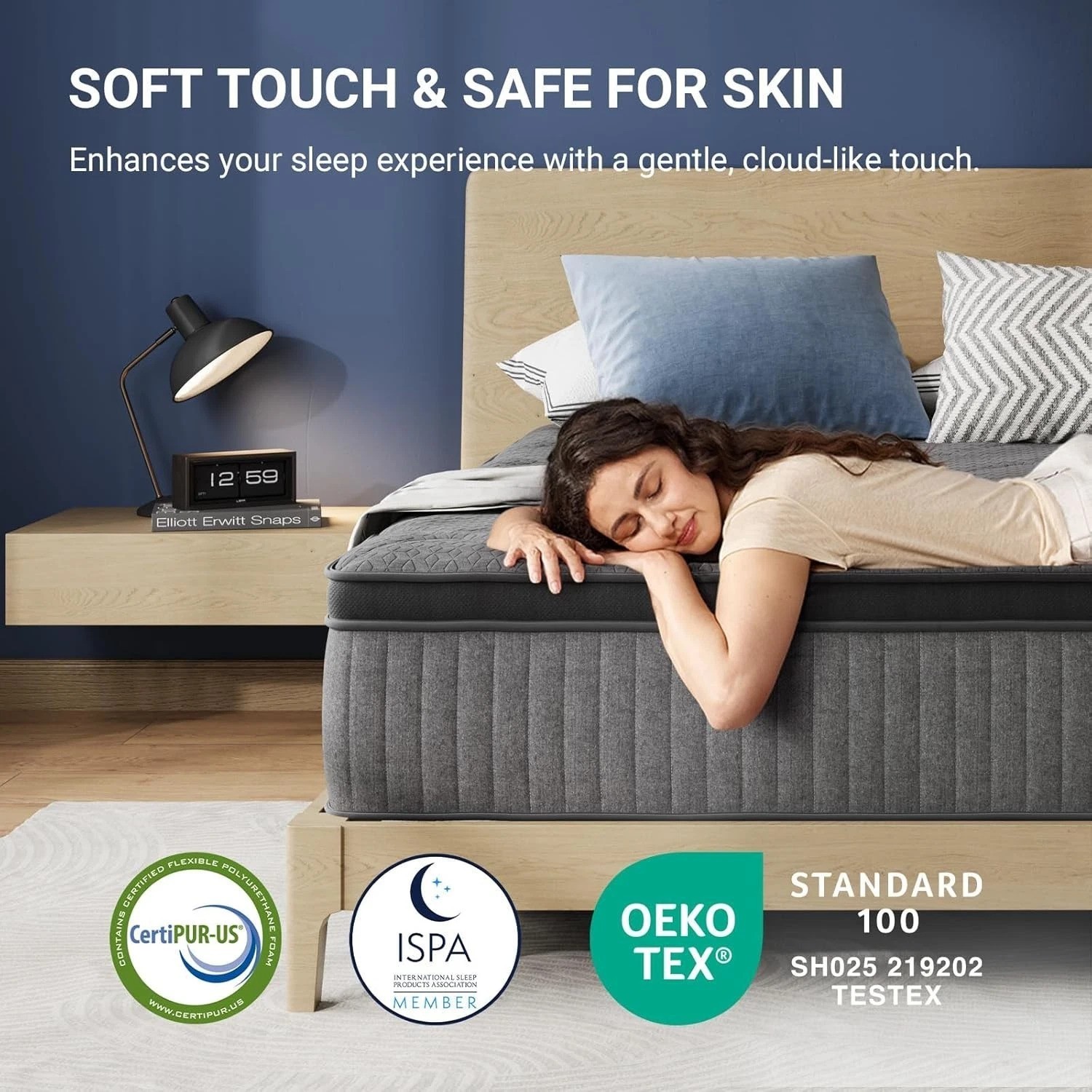 Breathable Twin Mattress 10″ Medium Firm Gel Foam Low Motion Transfer