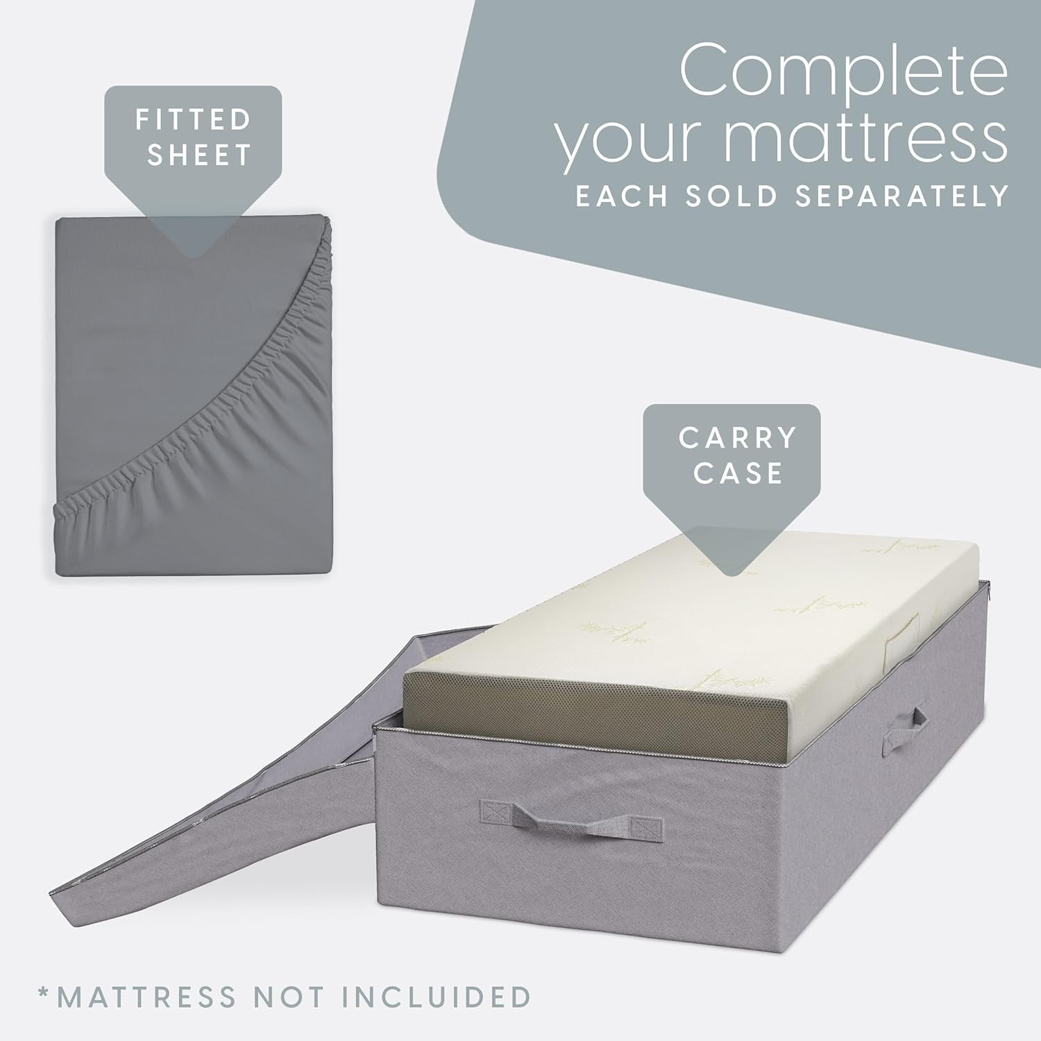 Durable Tri-Fold Mattress Cover with Zipper – Shield Your Mattress on the Go