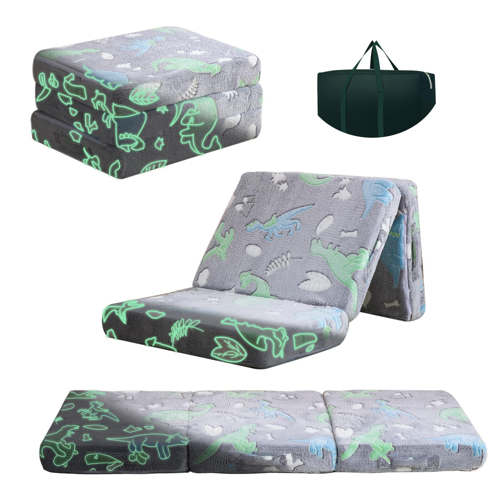 Foldable Floor Mattress for Kids,Folding Toddler Floor Nap Mat for Sleeping D…