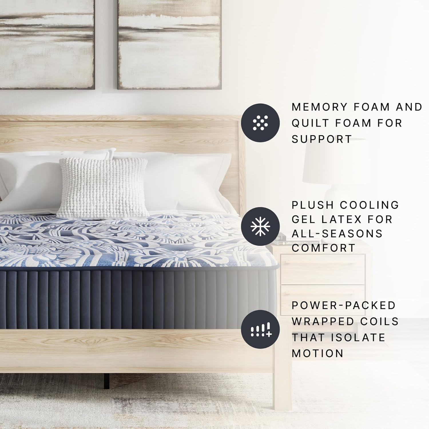 Firm Luxe 2.0 15″ Gel Latex Memory Foam Hybrid Mattress – Cool & Supportive Quee