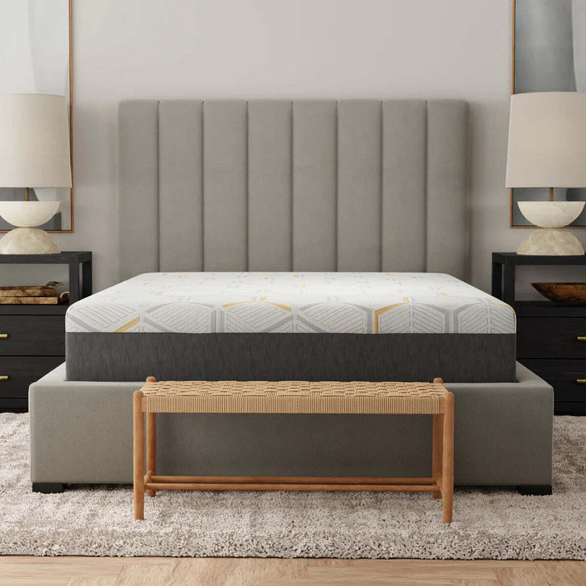 Bedplanet 12″ Copper Gel Infused Medium Firm Memory Foam Mattress