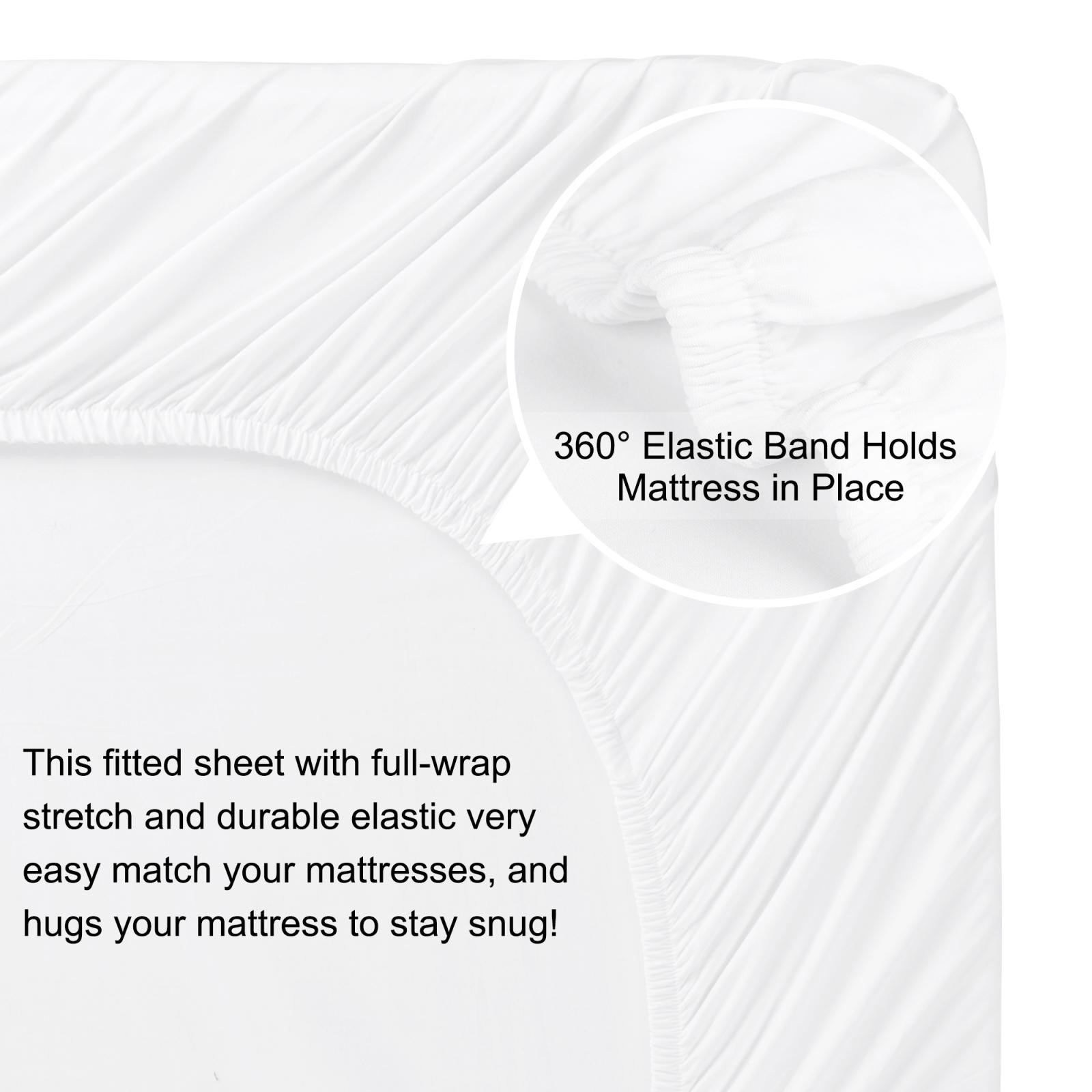 190GSM Polyester Brushed Silky Fitted Sheet Deep Pocket 16 Inch