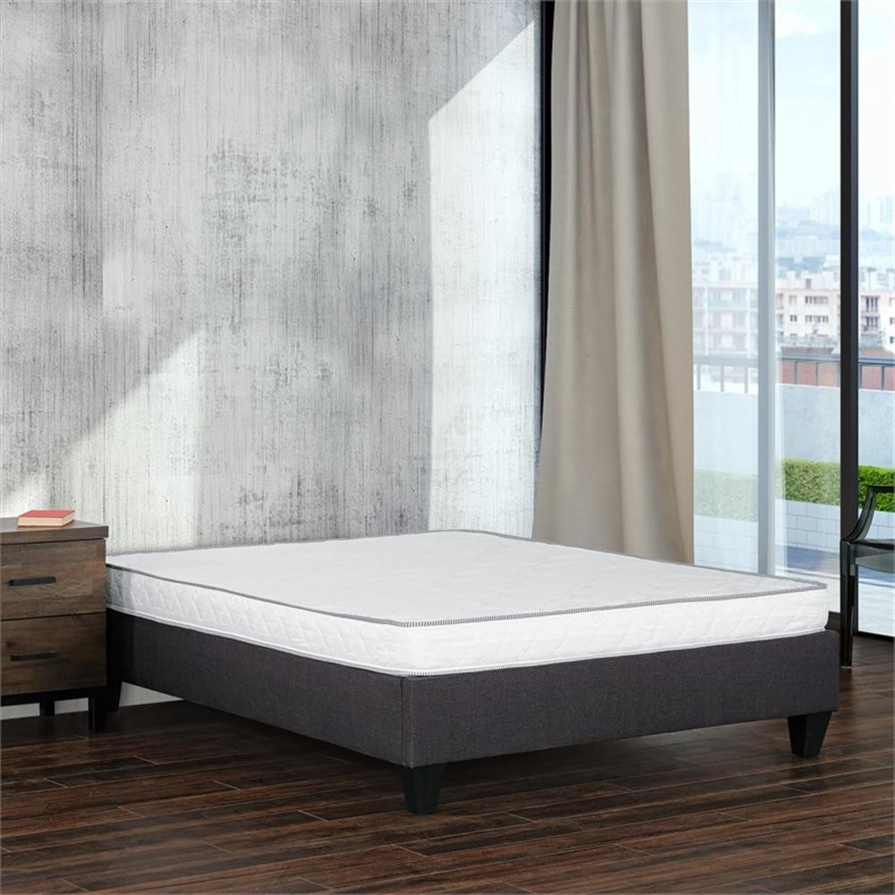 Pemberly Row Modern 6-Inch Polyurethane Full Mattress in White