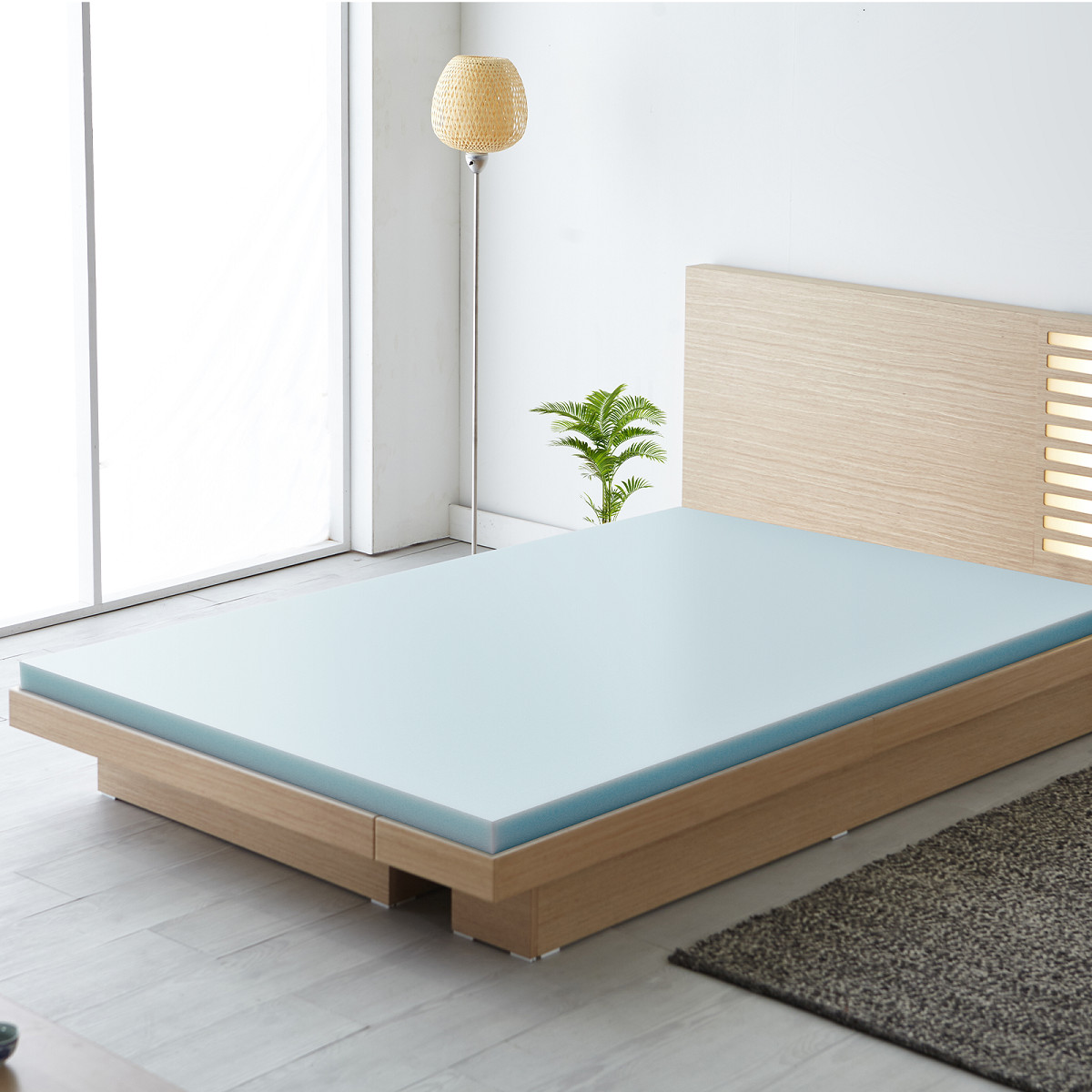 Twin Mattress Topper Memory Foam Topper w/ Cover Soft Bed Topper Pad Bed Sofa RV