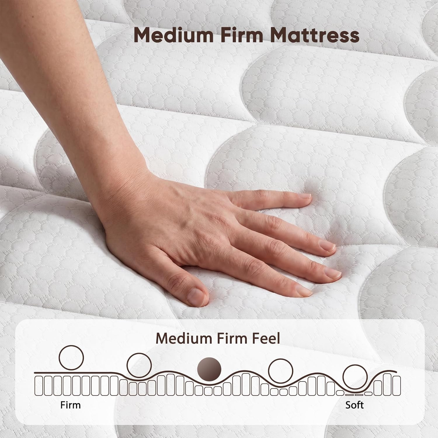 Queen Hybrid Mattress 12 Inch in a Box, Cooling Gel Memory Foam & Pocket Springs